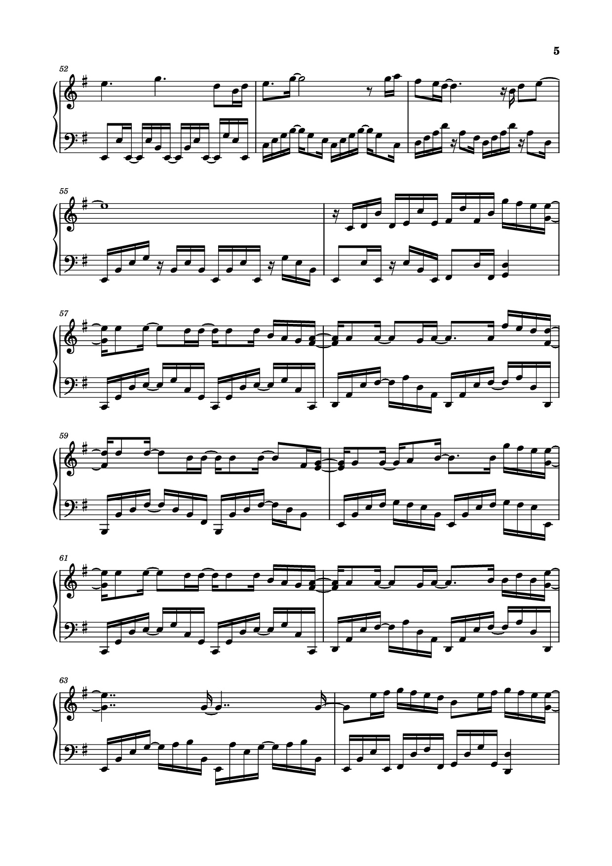 Trang 5 của Sheet nhạc PDF Piano bài hát 光阴副本 Piano - JJ Lin