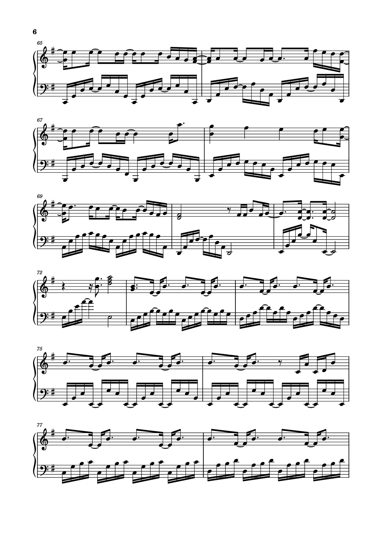Trang 6 của Sheet nhạc PDF Piano bài hát 光阴副本 Piano - JJ Lin