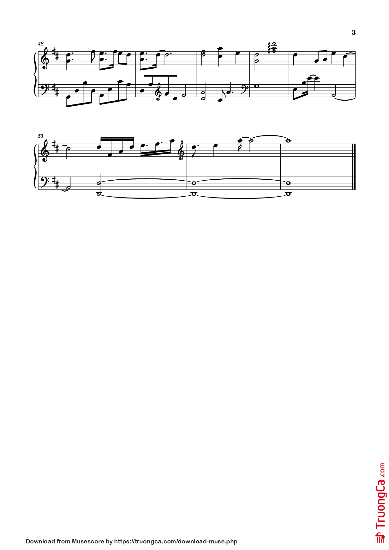 Trang 3 của Sheet nhạc PDF Piano bài hát 月光照人间 Piano - 演唱/作曲:前男友/李怡然