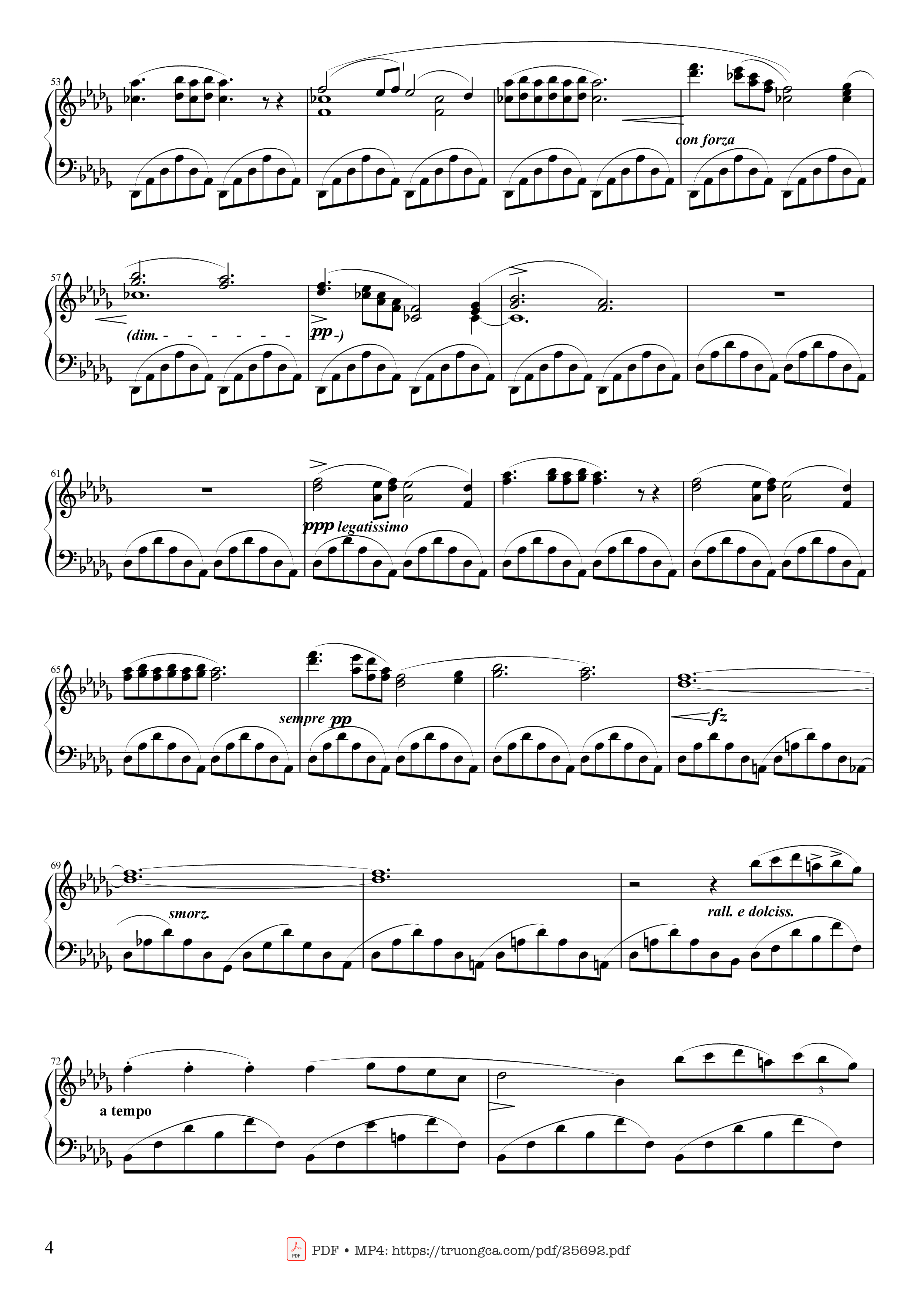 Trang 4 của Sheet nhạc PDF Piano bài hát Nocturne Op. 9 No. 1 - Chopin