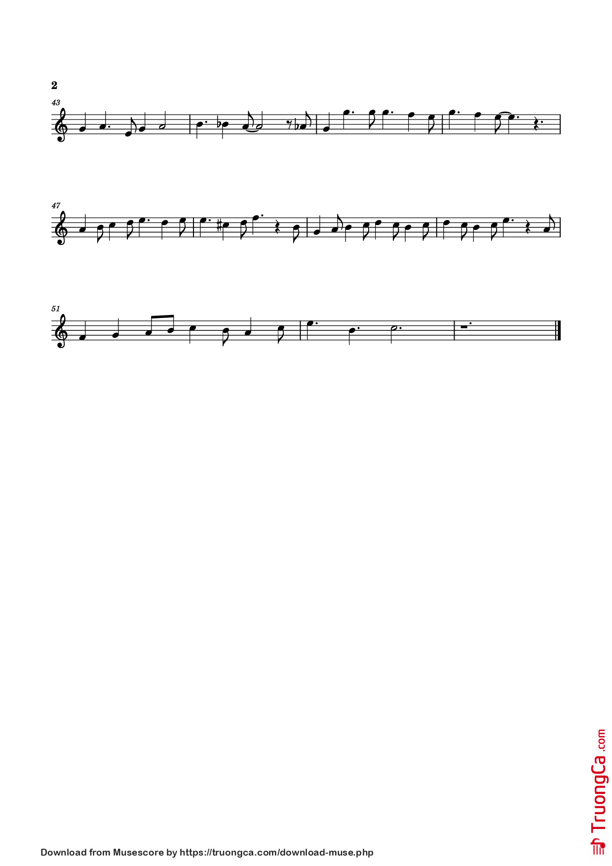 Trang 2 của Sheet nhạc PDF bài hát Valentine - Original Music by Laufey