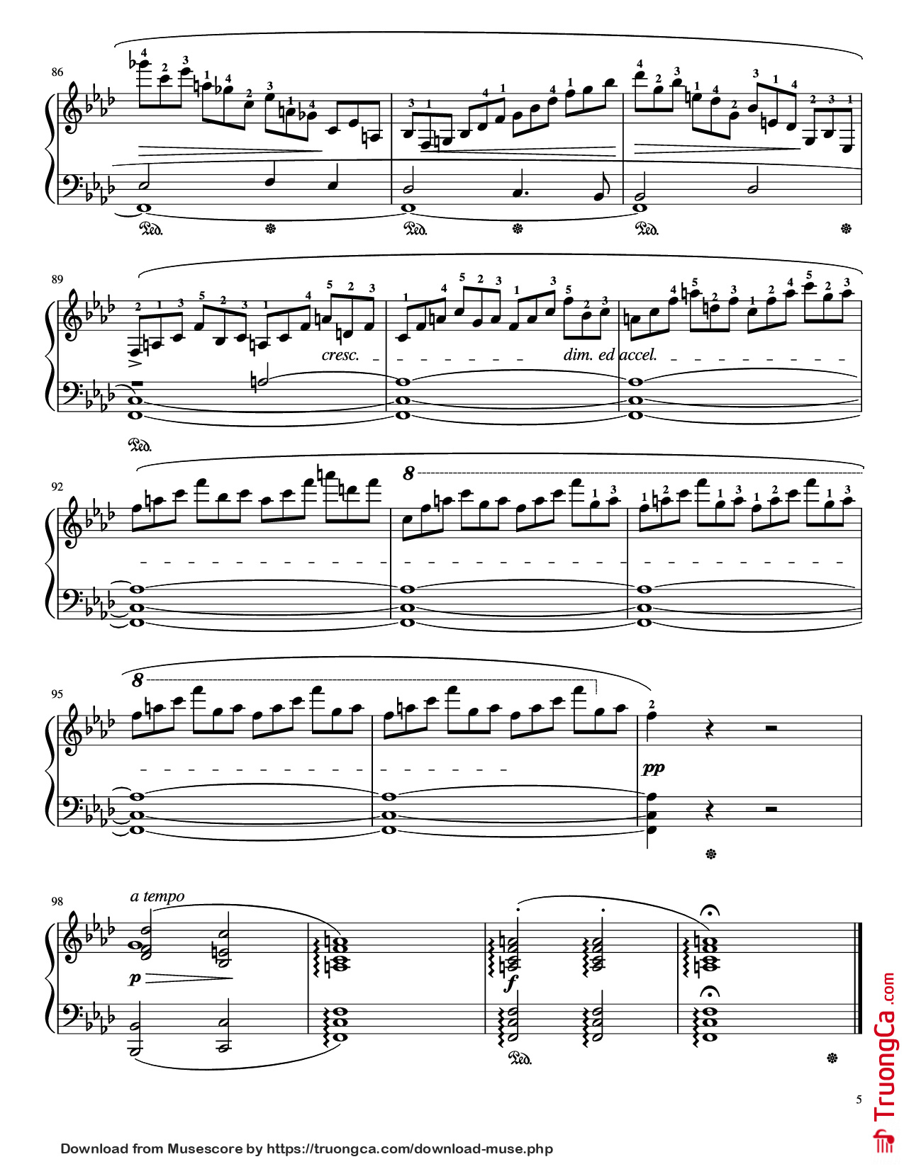 Trang 5 của Sheet nhạc PDF Piano bài hát Nocturne Op. 55, No. 1 Piano - Chopin