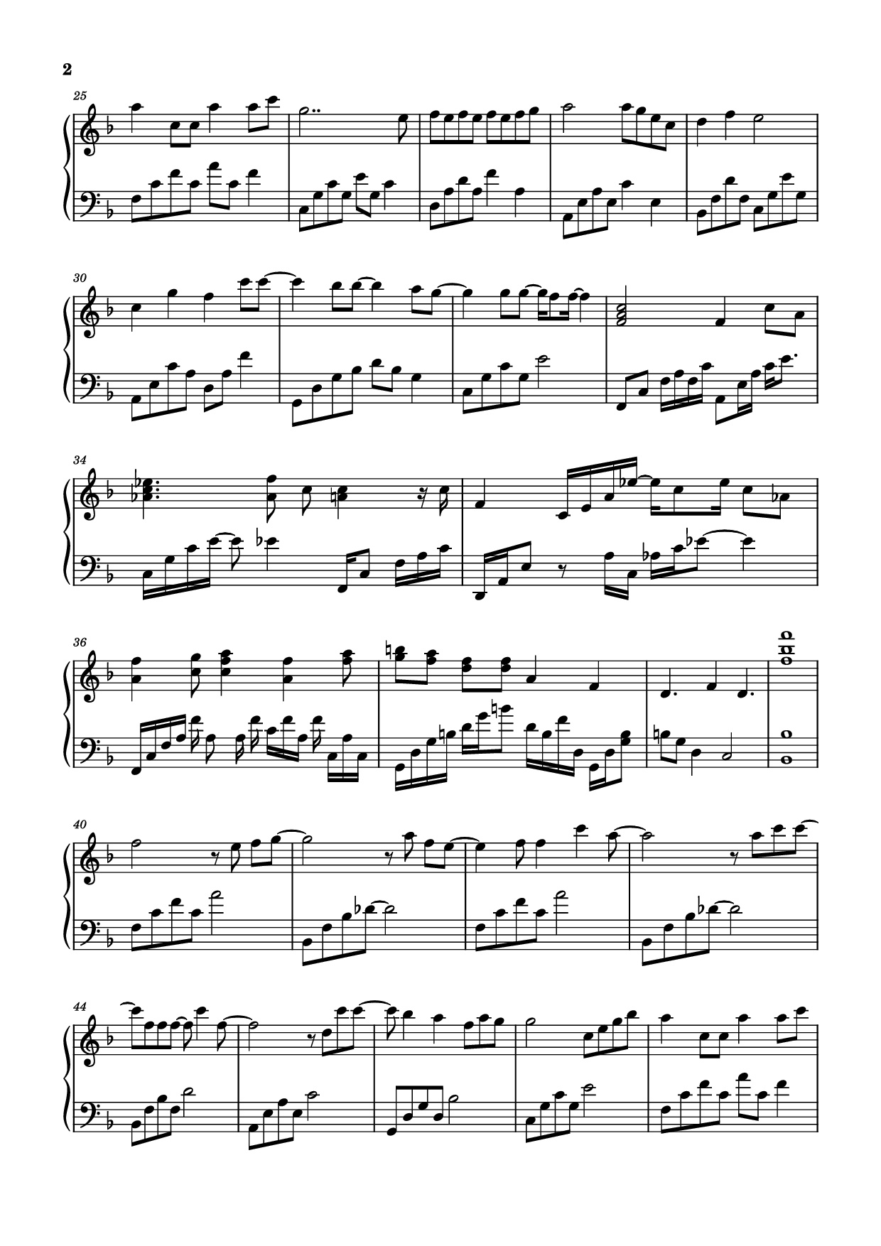 Trang 2 của Sheet nhạc PDF Piano bài hát 爱无所畏 Piano - 莫文蔚