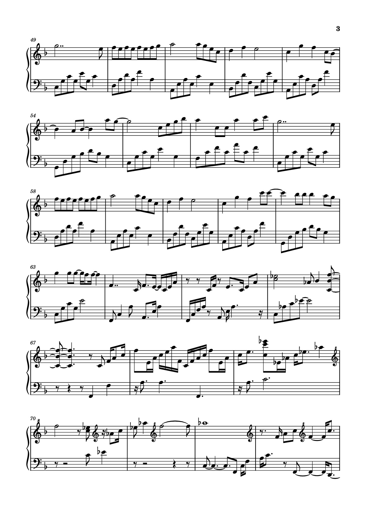 Trang 3 của Sheet nhạc PDF Piano bài hát 爱无所畏 Piano - 莫文蔚