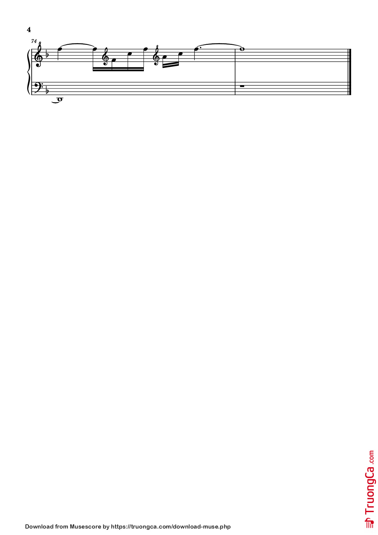 Trang 4 của Sheet nhạc PDF Piano bài hát 爱无所畏 Piano - 莫文蔚