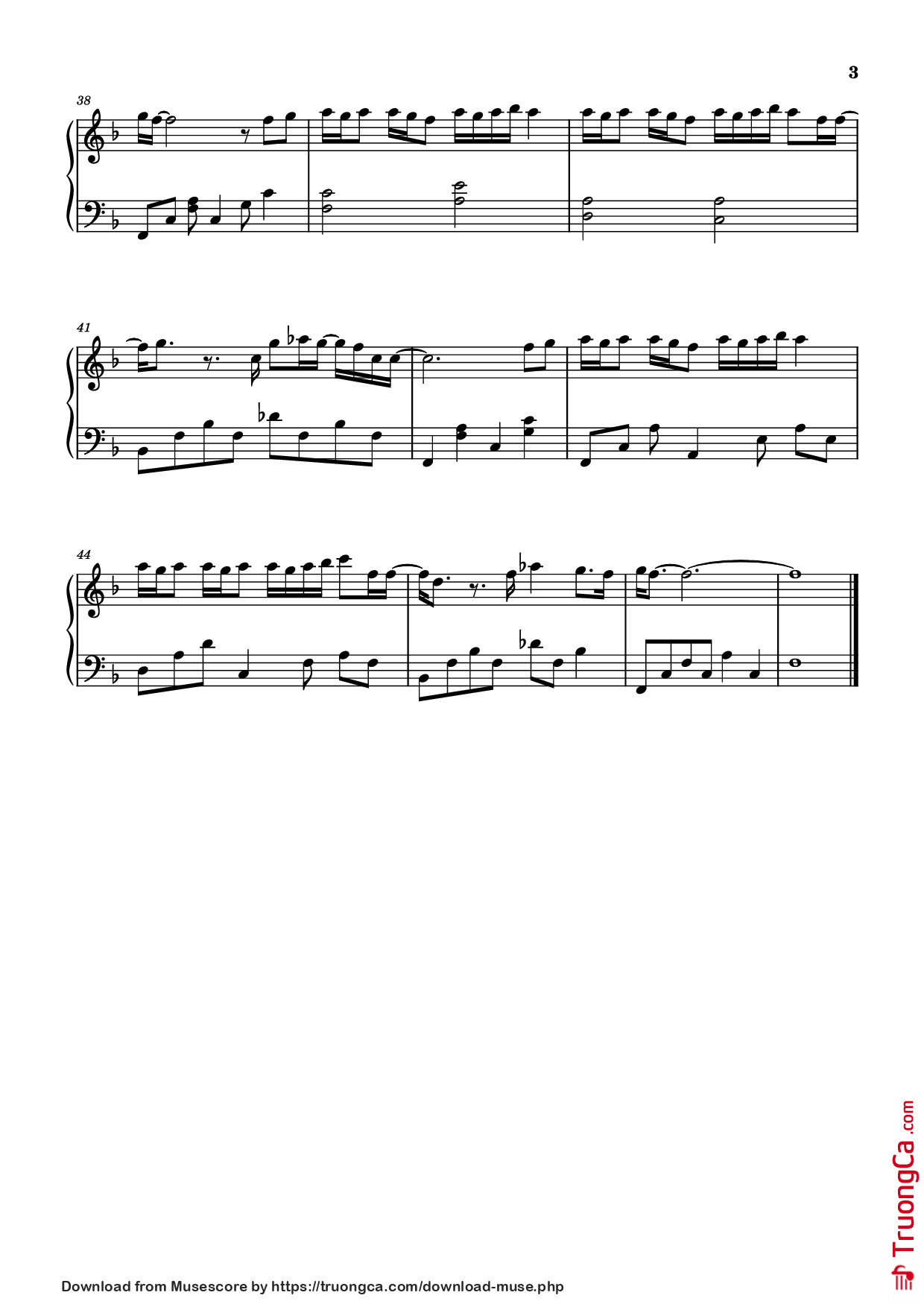 Trang 3 của Sheet nhạc PDF Piano bài hát 每天在分手 Piano - 演唱/作词 :张语哝