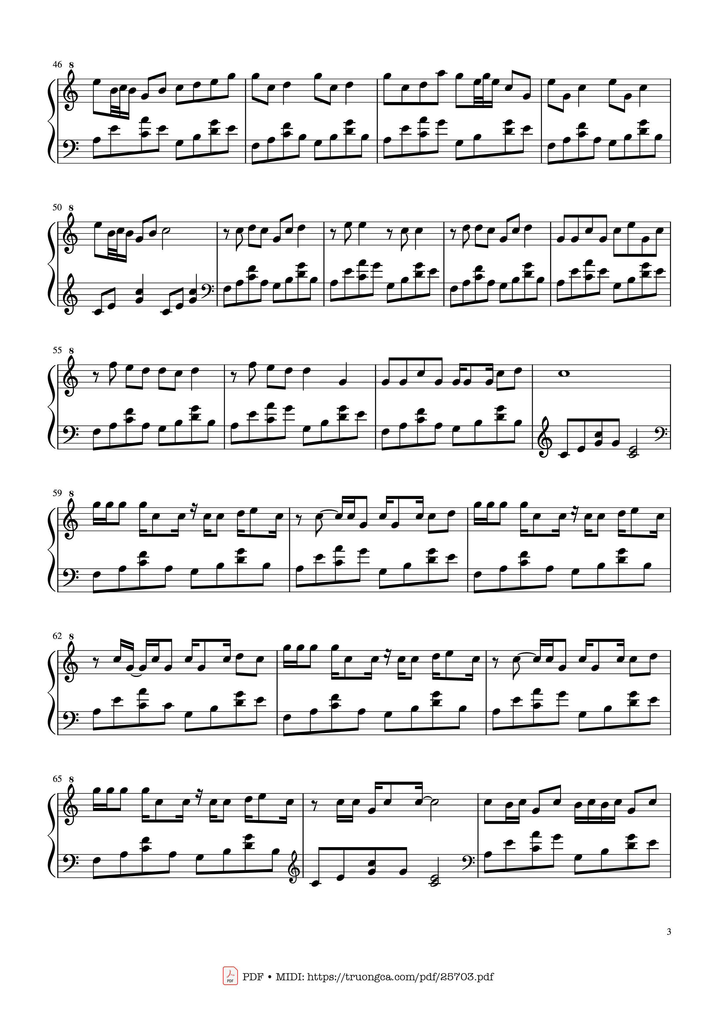 Trang 3 của Sheet nhạc PDF Piano bài hát 星茶会 Piano - Jessy Chen