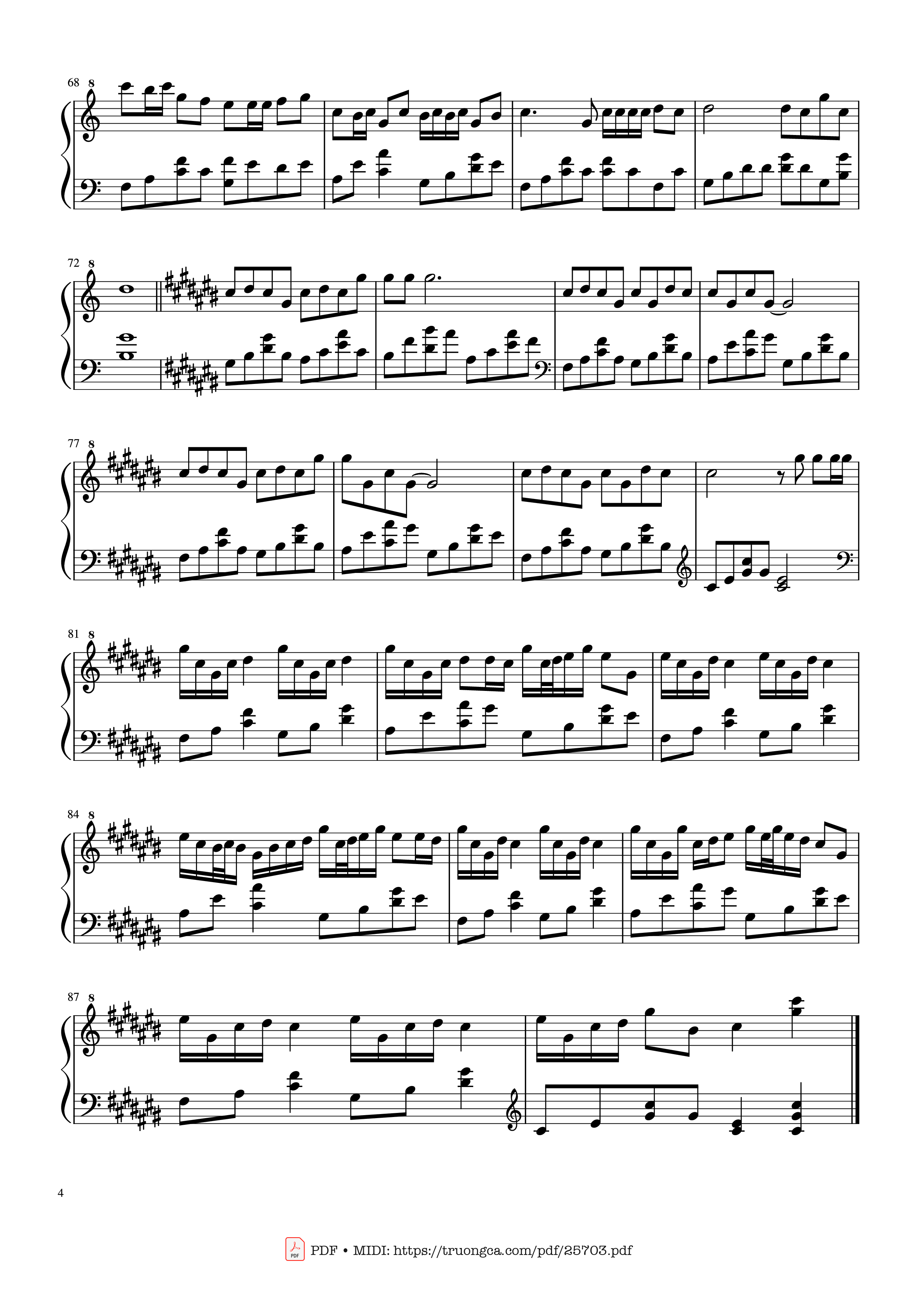 Trang 4 của Sheet nhạc PDF Piano bài hát 星茶会 Piano - Jessy Chen
