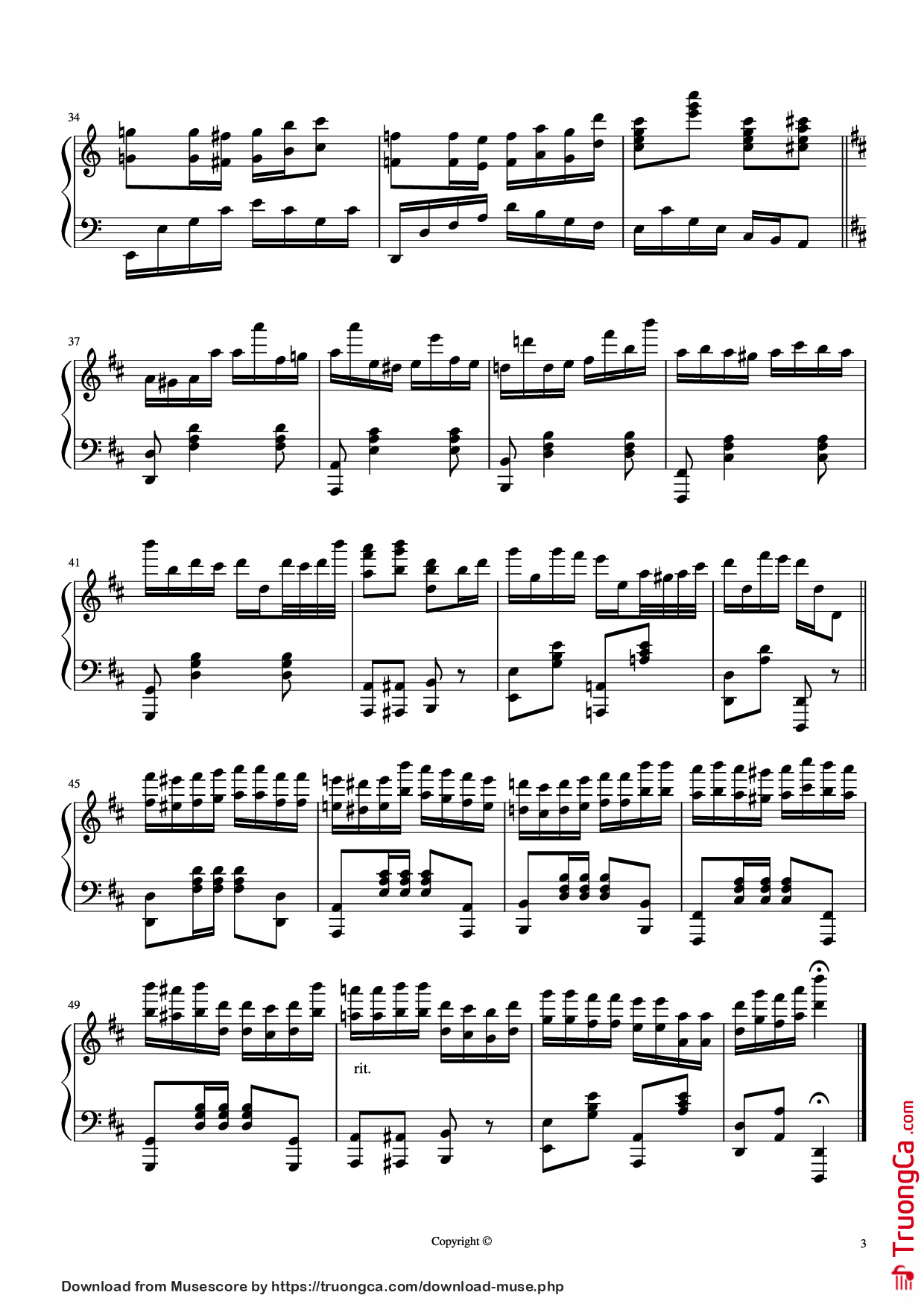 Trang 3 của Sheet nhạc PDF Piano bài hát Ngày Xuân Long Phụng Sum Vầy Piano epic version - Hazel Nguyen