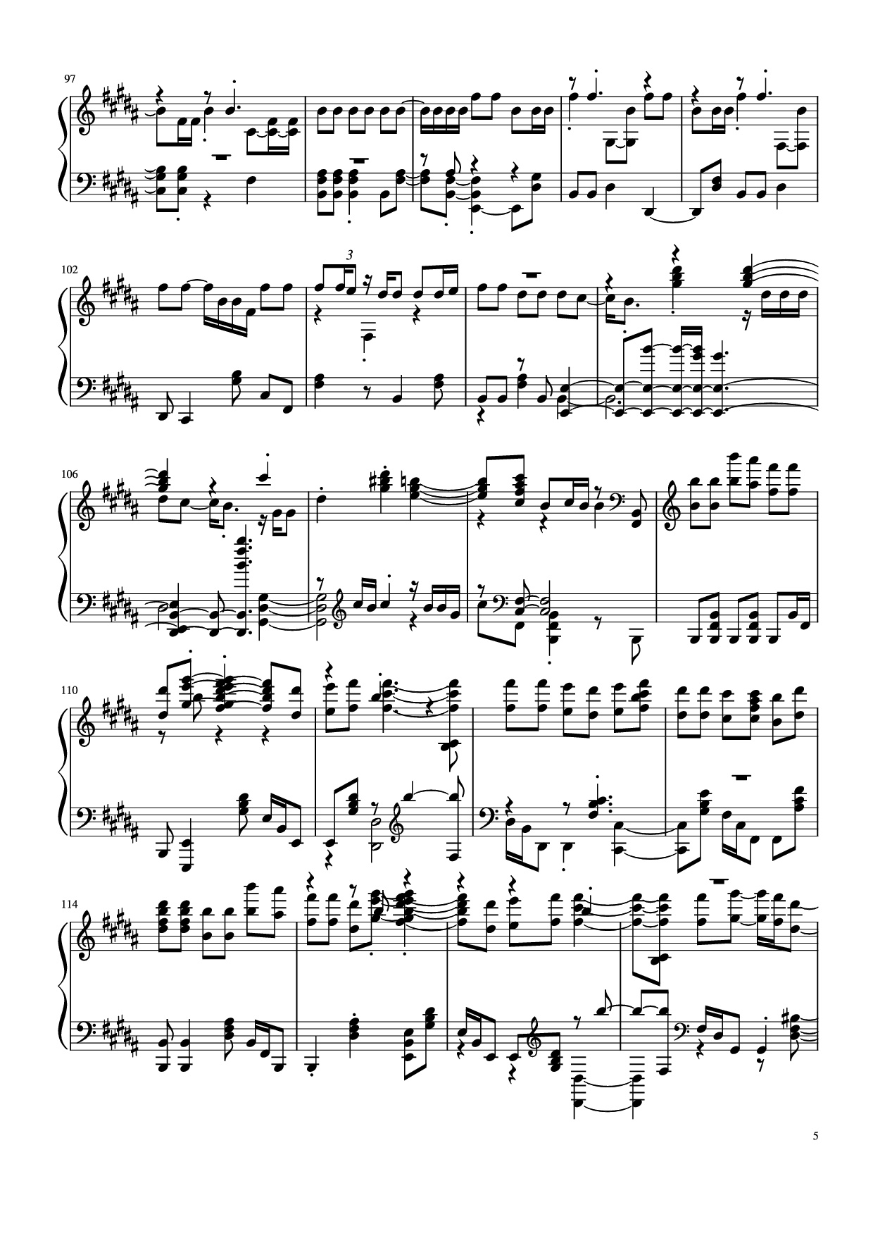 Trang 5 của Sheet nhạc PDF Piano bài hát Đừng làm trái tim anh đau Piano - Bởi: Sơn Tùng M-PT