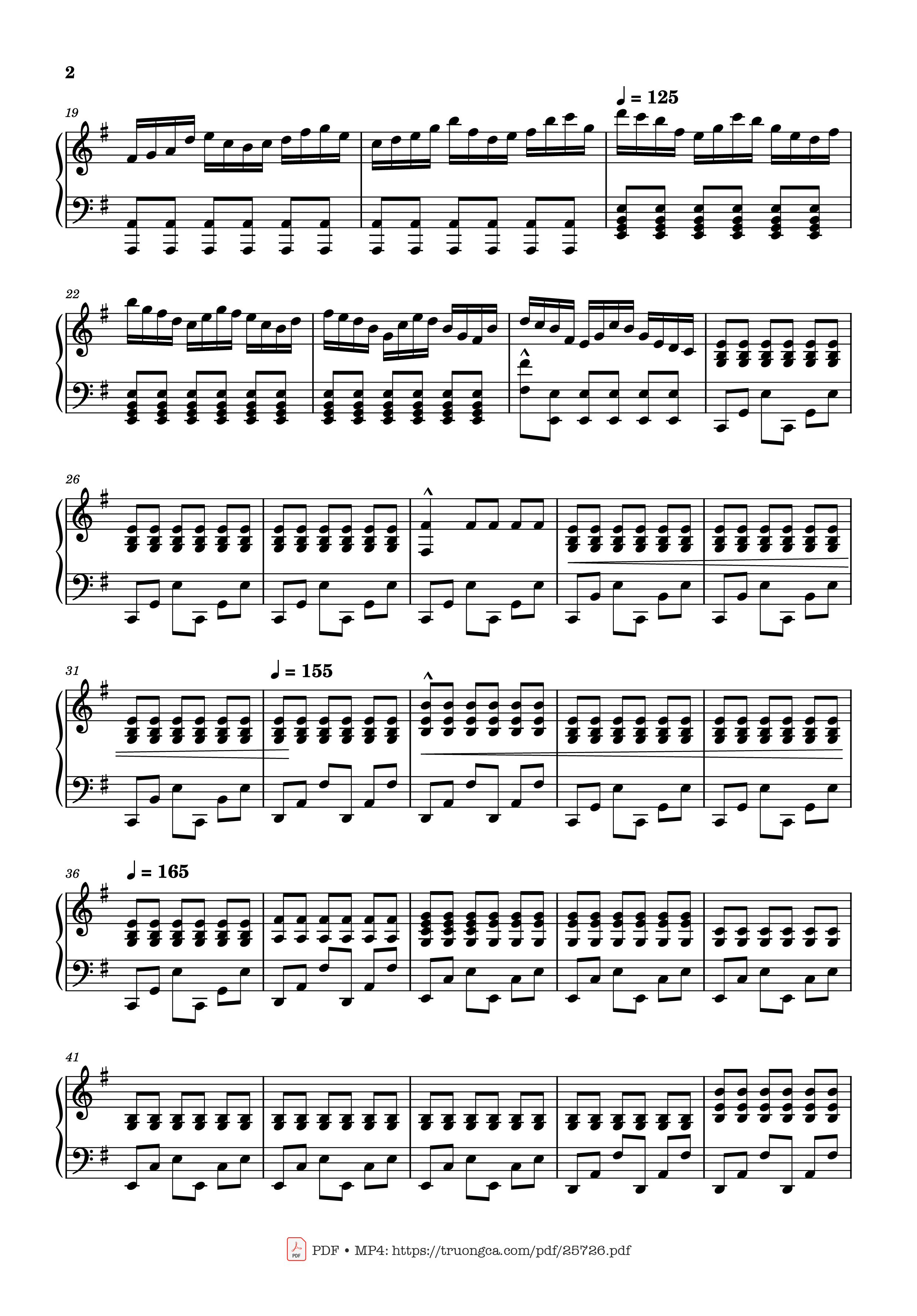 Trang 2 của Sheet nhạc PDF Piano bài hát Can You Hear The Music Piano Easy - Oppenheimer