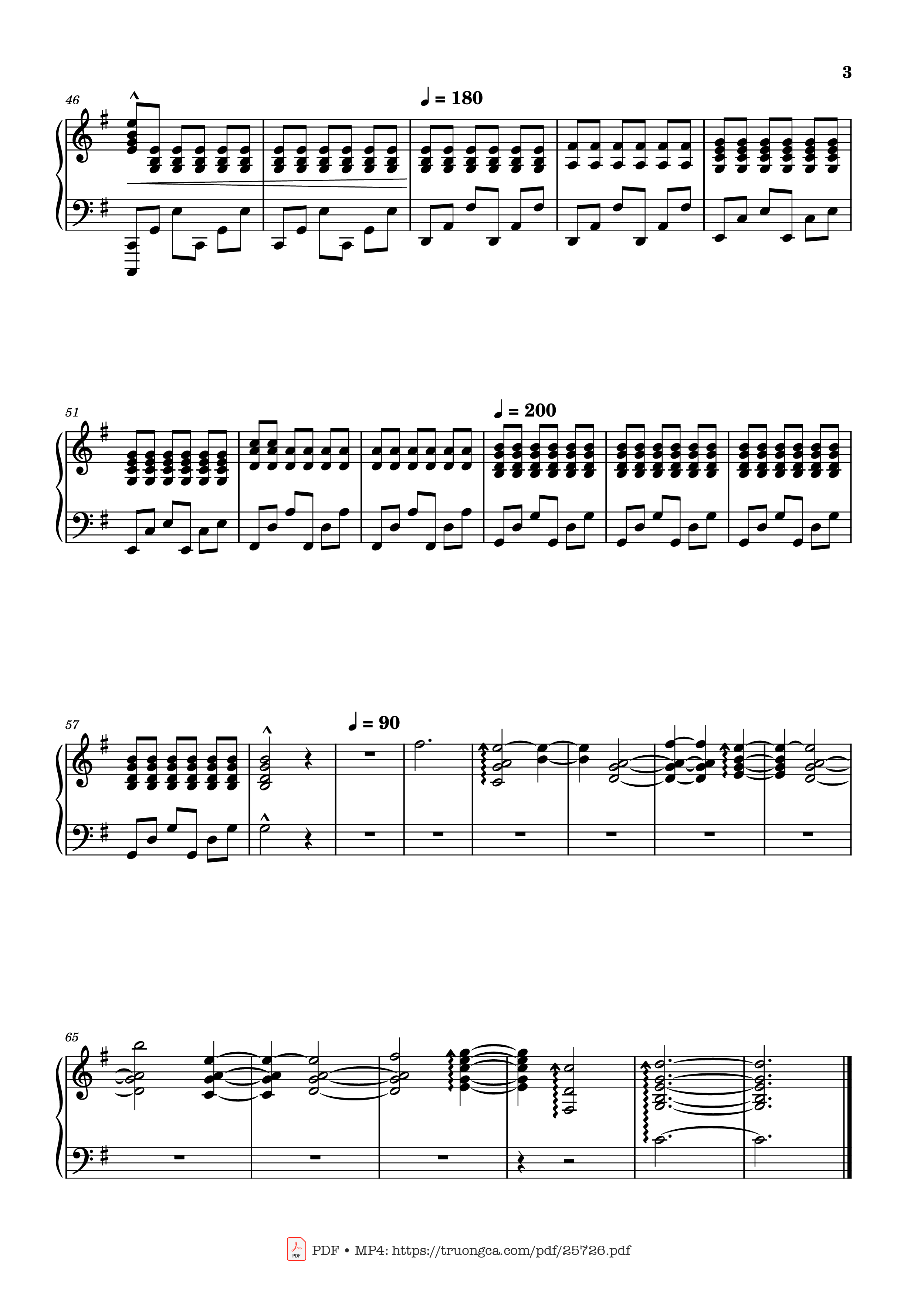 Trang 3 của Sheet nhạc PDF Piano bài hát Can You Hear The Music Piano Easy - Oppenheimer
