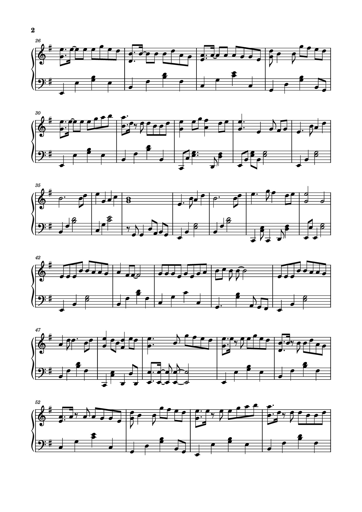 Trang 2 của Sheet nhạc PDF Piano bài hát 晚风作酒 (Vãn Phong Tác Tửu) Piano - Jessy Chen