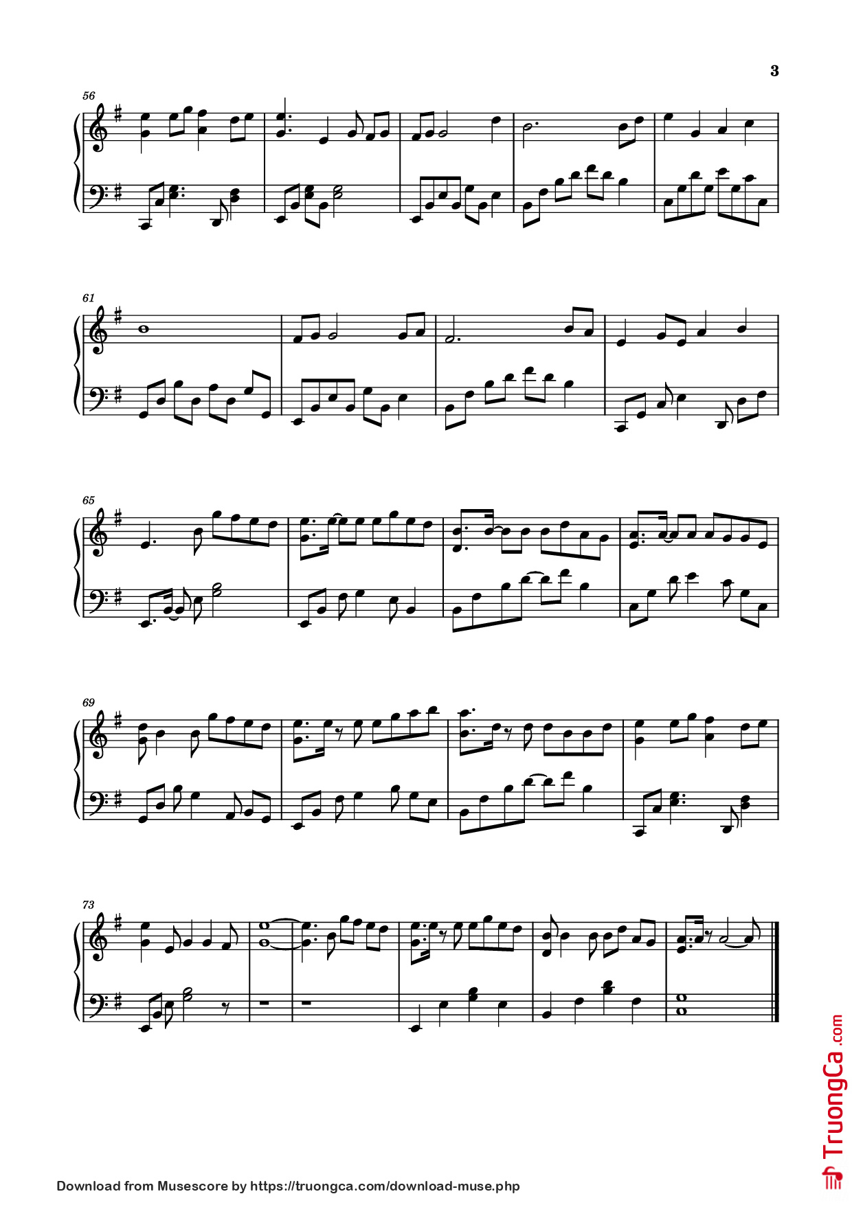 Trang 3 của Sheet nhạc PDF Piano bài hát 晚风作酒 (Vãn Phong Tác Tửu) Piano - Jessy Chen