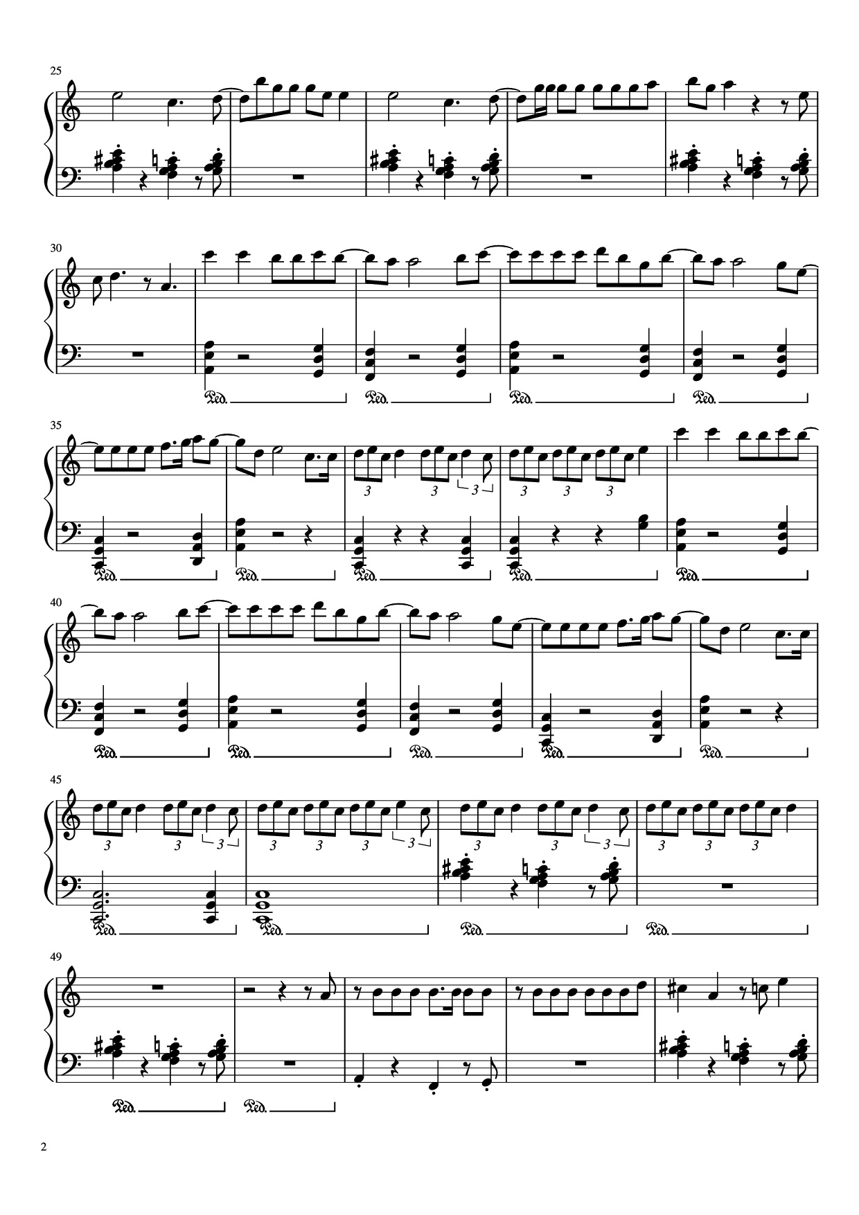 Trang 2 của Sheet nhạc PDF Piano bài hát No Tears Left to Cry Piano - Ariana Grande, Max Martin and Savan Kotecha
