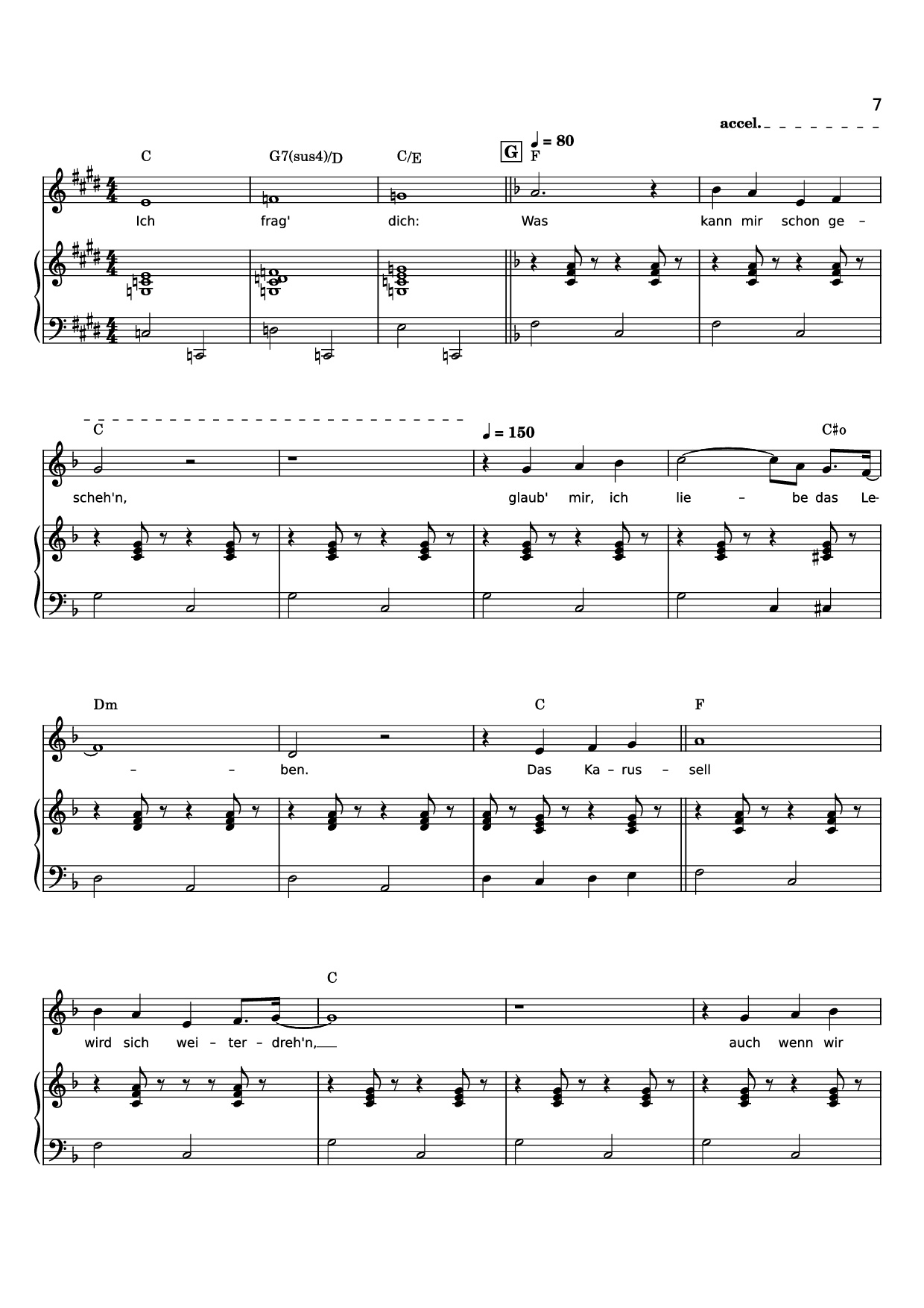 Trang 7 của Sheet nhạc PDF Piano bài hát ICH LIEBE DAS LEBEN Piano - Words & Music by LEO LEANDROS, KLAUS MUNRO