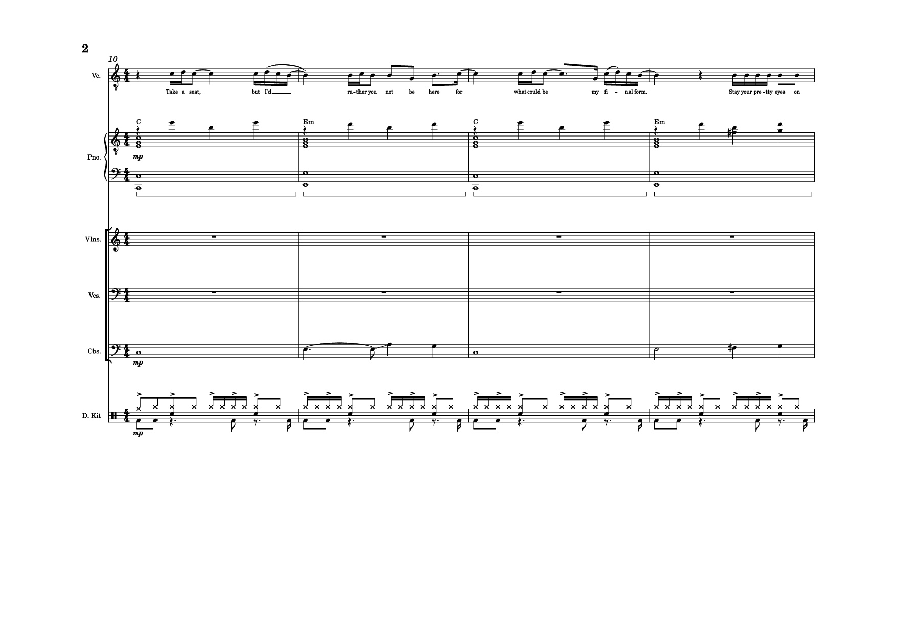 Trang 2 của Sheet nhạc PDF bài hát The Line Piano - Twenty one pilots