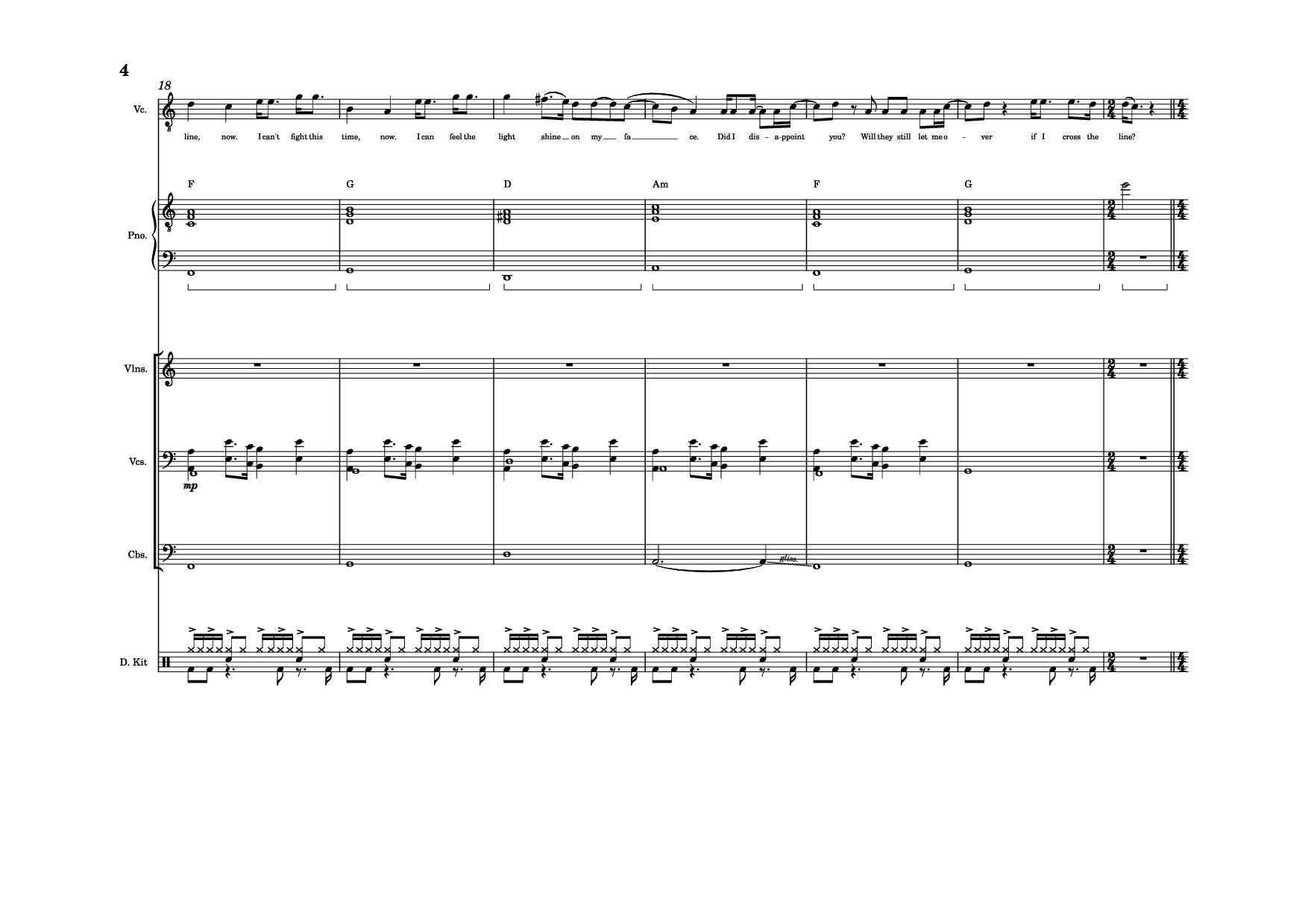 Trang 4 của Sheet nhạc PDF bài hát The Line Piano - Twenty one pilots