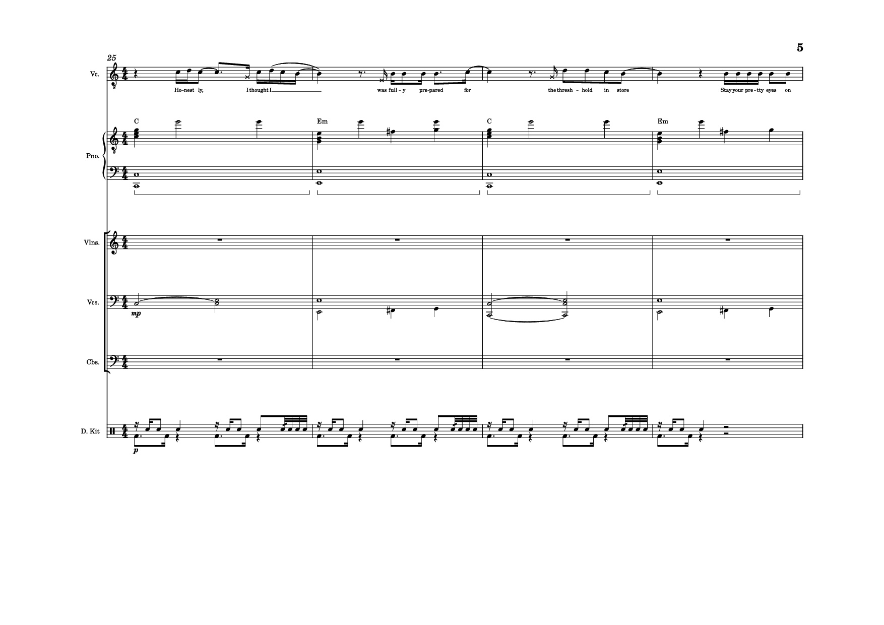 Trang 5 của Sheet nhạc PDF bài hát The Line Piano - Twenty one pilots