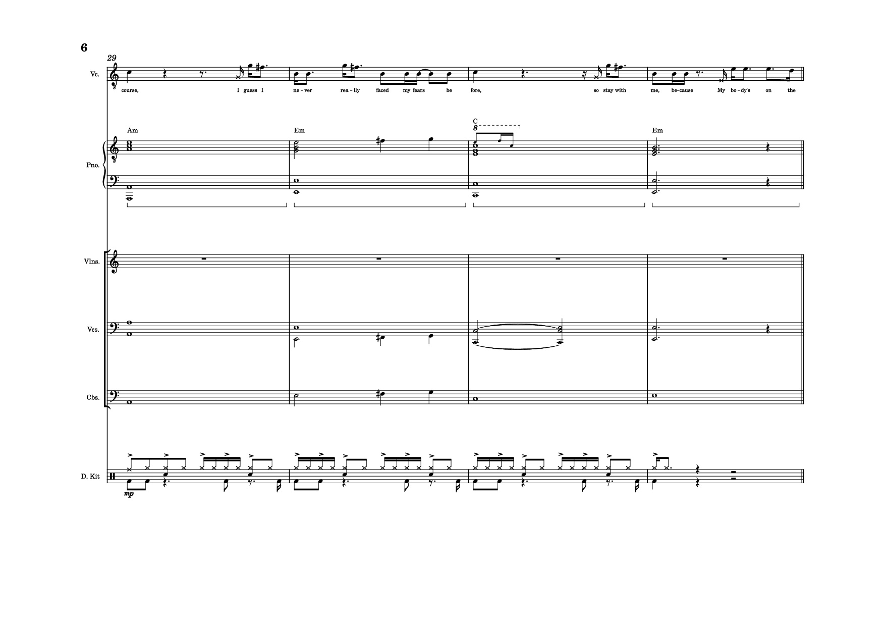 Trang 6 của Sheet nhạc PDF bài hát The Line Piano - Twenty one pilots