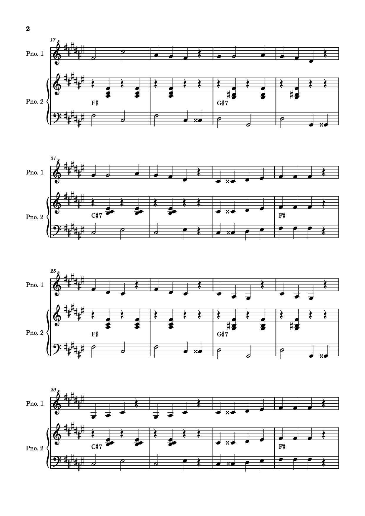 Trang 2 của Sheet nhạc PDF Piano bài hát The Knuckle Song Piano - Undefined