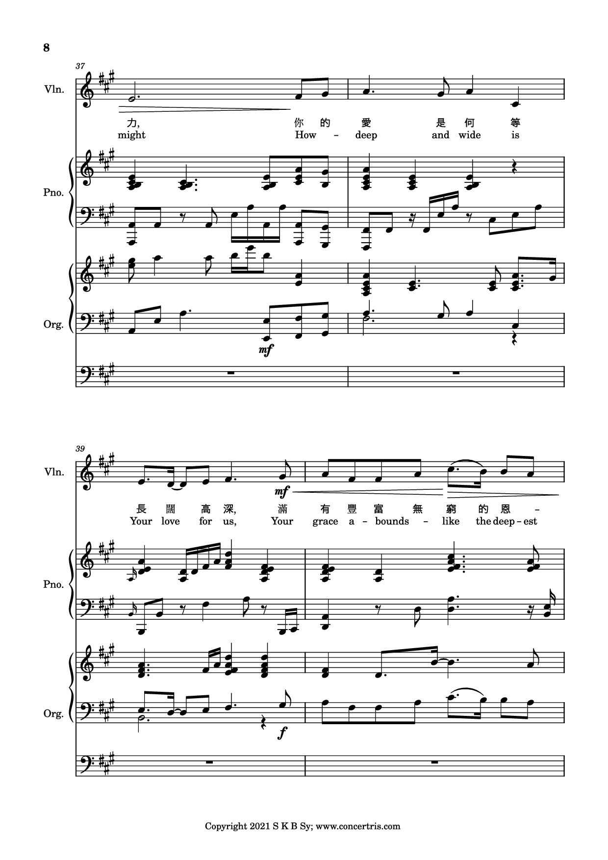 Trang 8 của Sheet nhạc PDF Piano bài hát 盡情的敬拜 Piano - Music by 施弘美