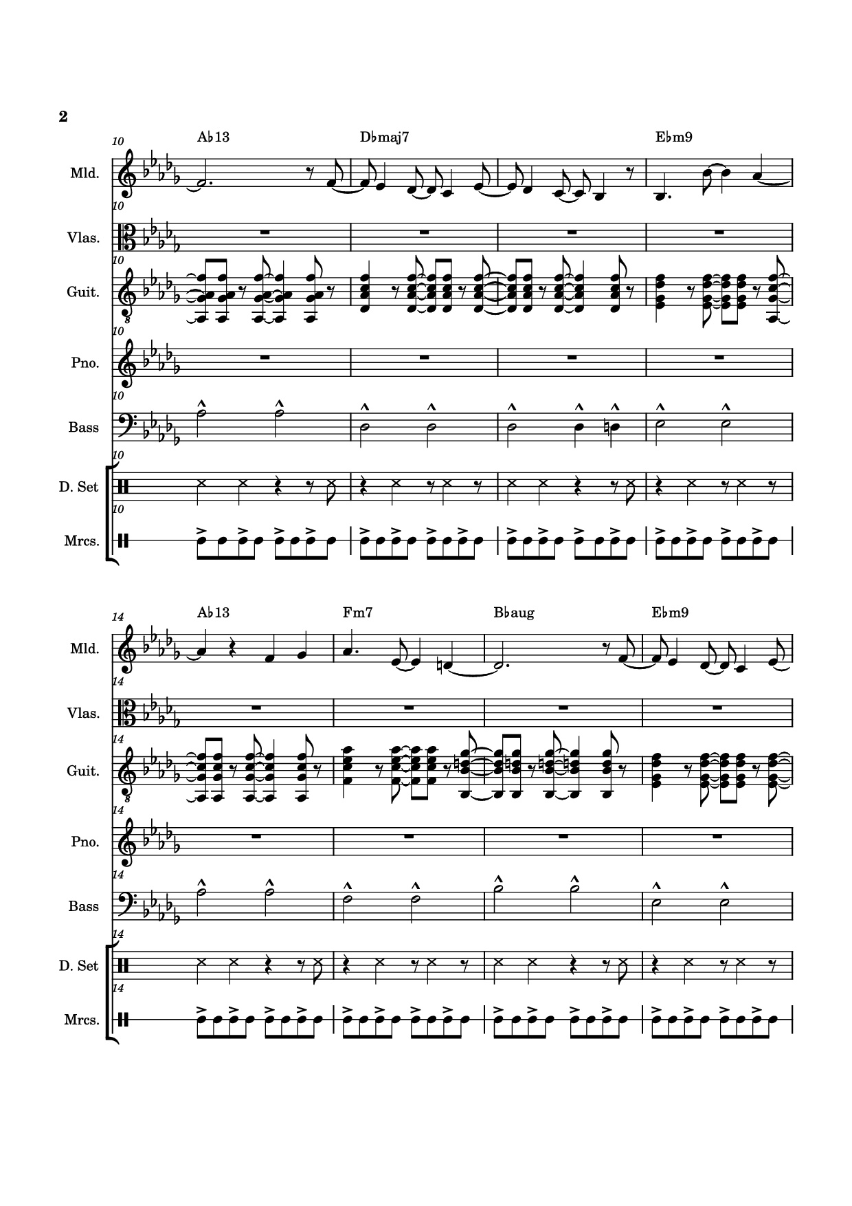 Trang 2 của Sheet nhạc PDF Piano Guitar Tab bài hát From The Start Piano - Arrangement by ste