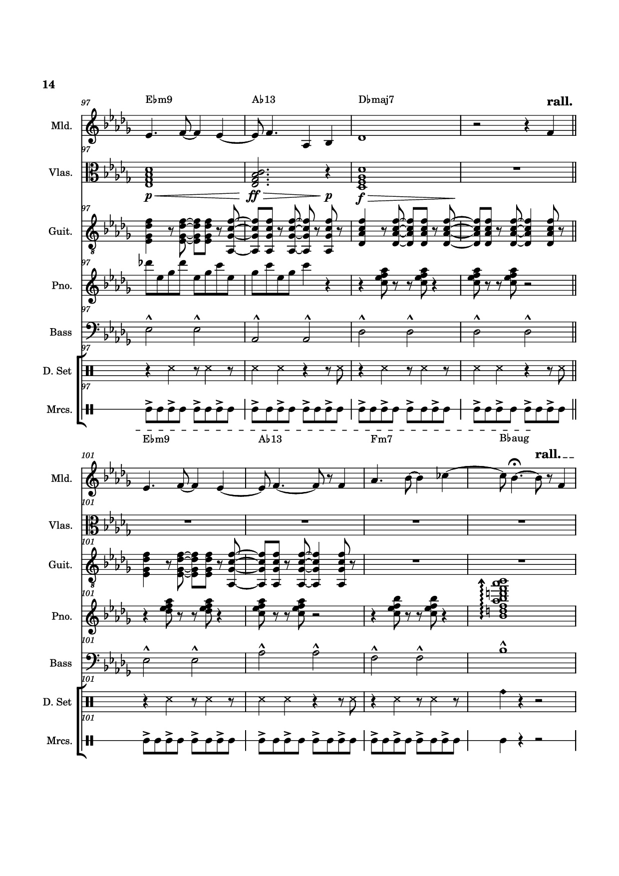Trang 14 của Sheet nhạc PDF Piano Guitar Tab bài hát From The Start Piano - Arrangement by ste