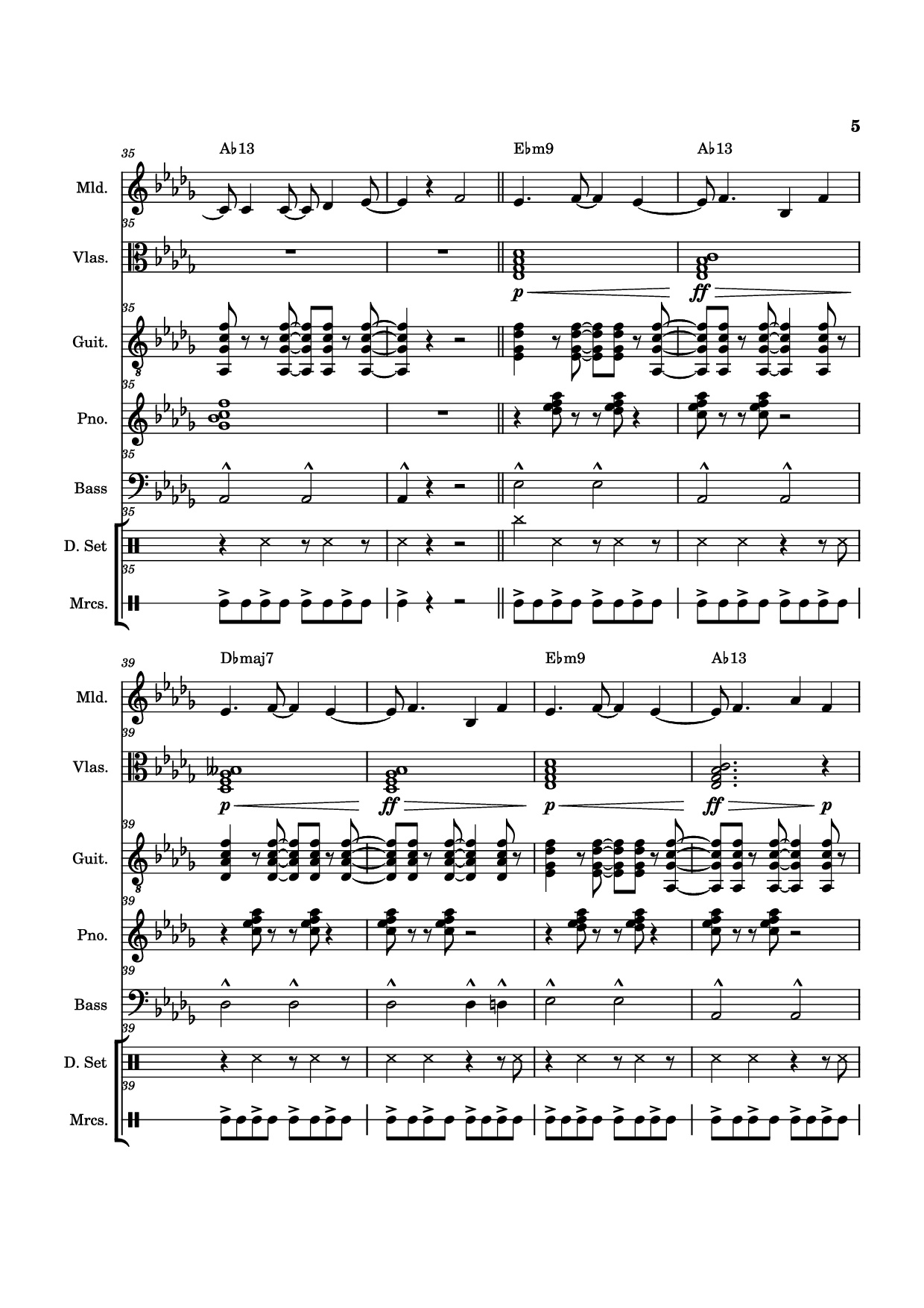 Trang 5 của Sheet nhạc PDF Piano Guitar Tab bài hát From The Start Piano - Arrangement by ste