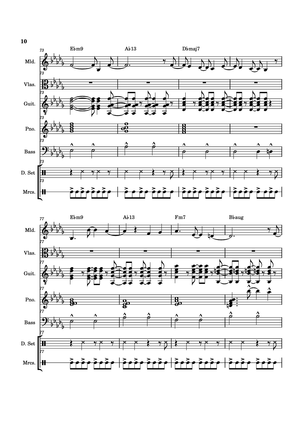 Trang 10 của Sheet nhạc PDF Piano Guitar Tab bài hát From The Start Piano - Arrangement by ste