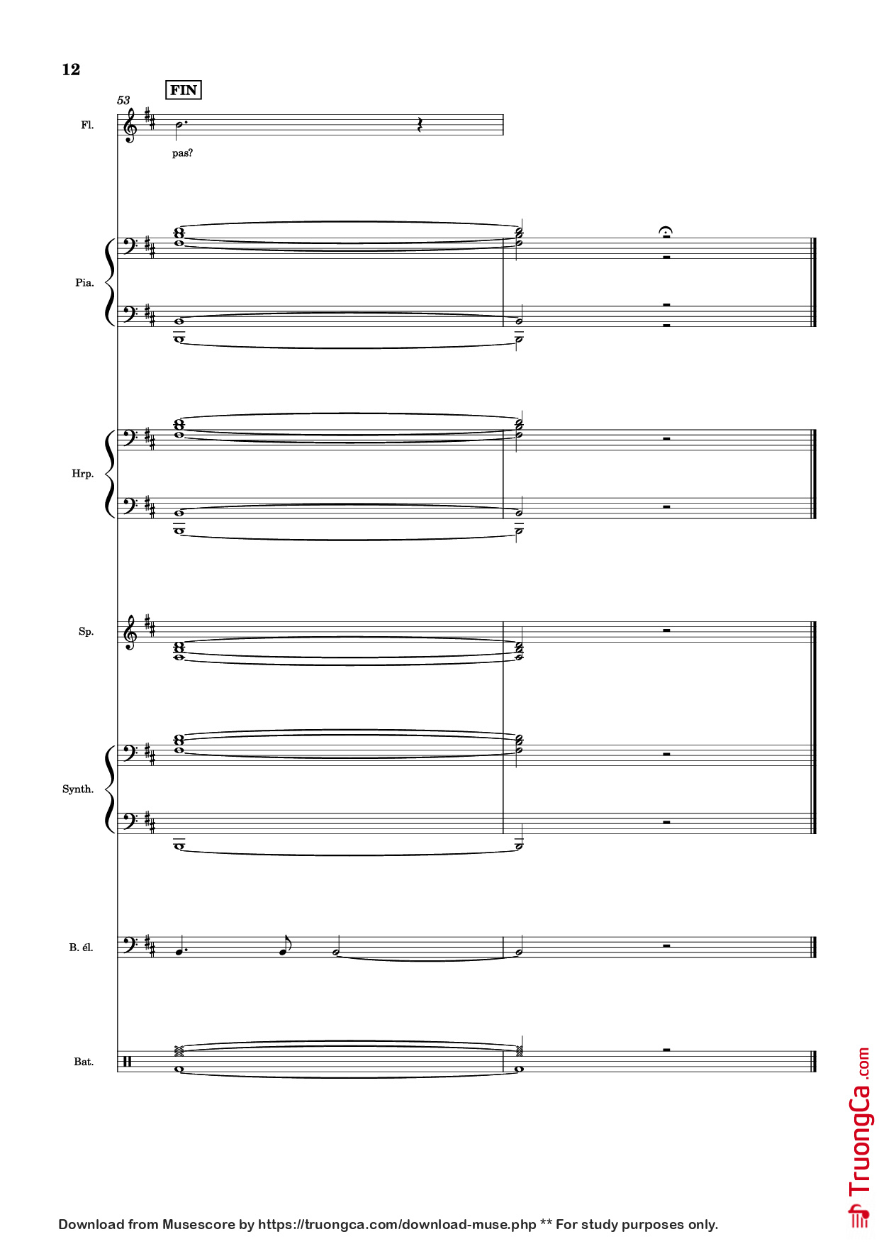 Trang 12 của Sheet nhạc PDF Piano Guitar Tab bài hát MON AMOUR Piano - Slimane