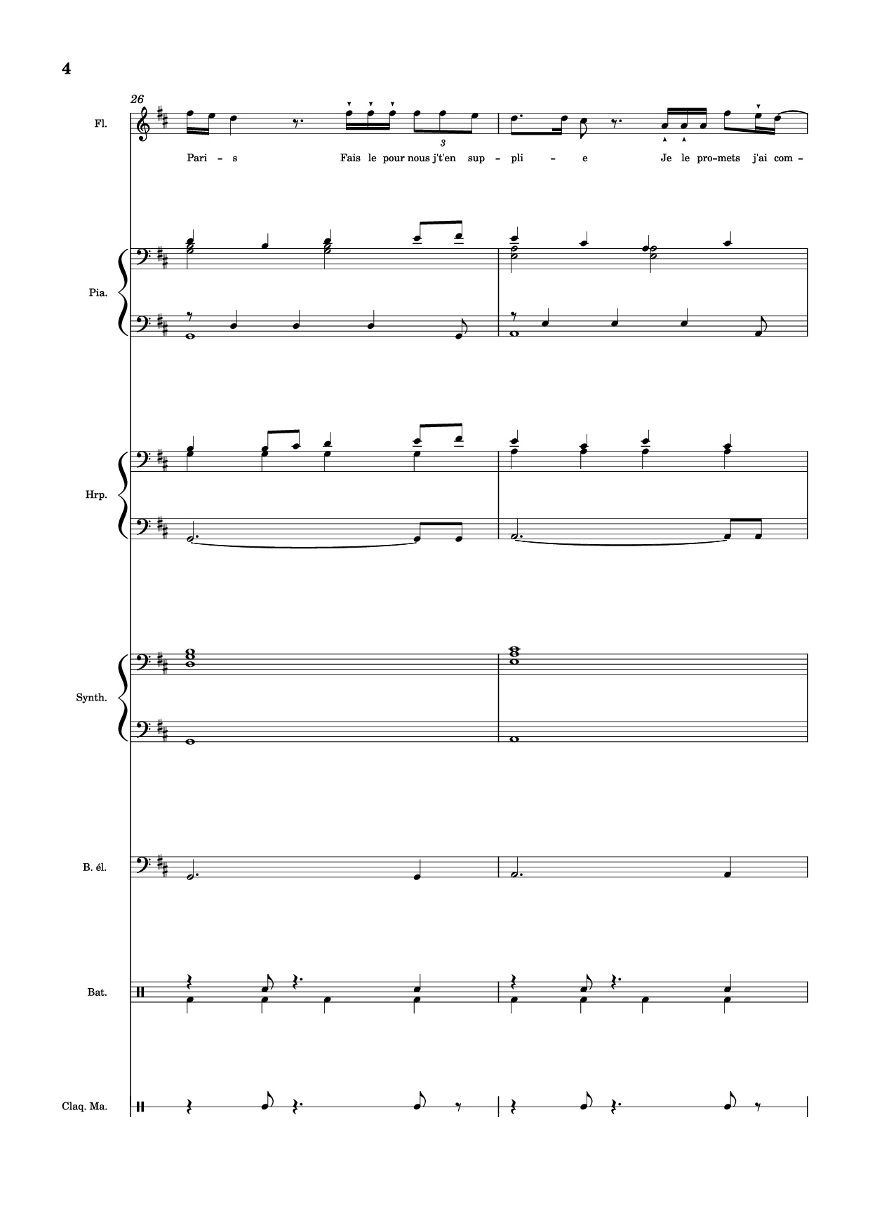 Trang 4 của Sheet nhạc PDF Piano Guitar Tab bài hát MON AMOUR Piano - Slimane