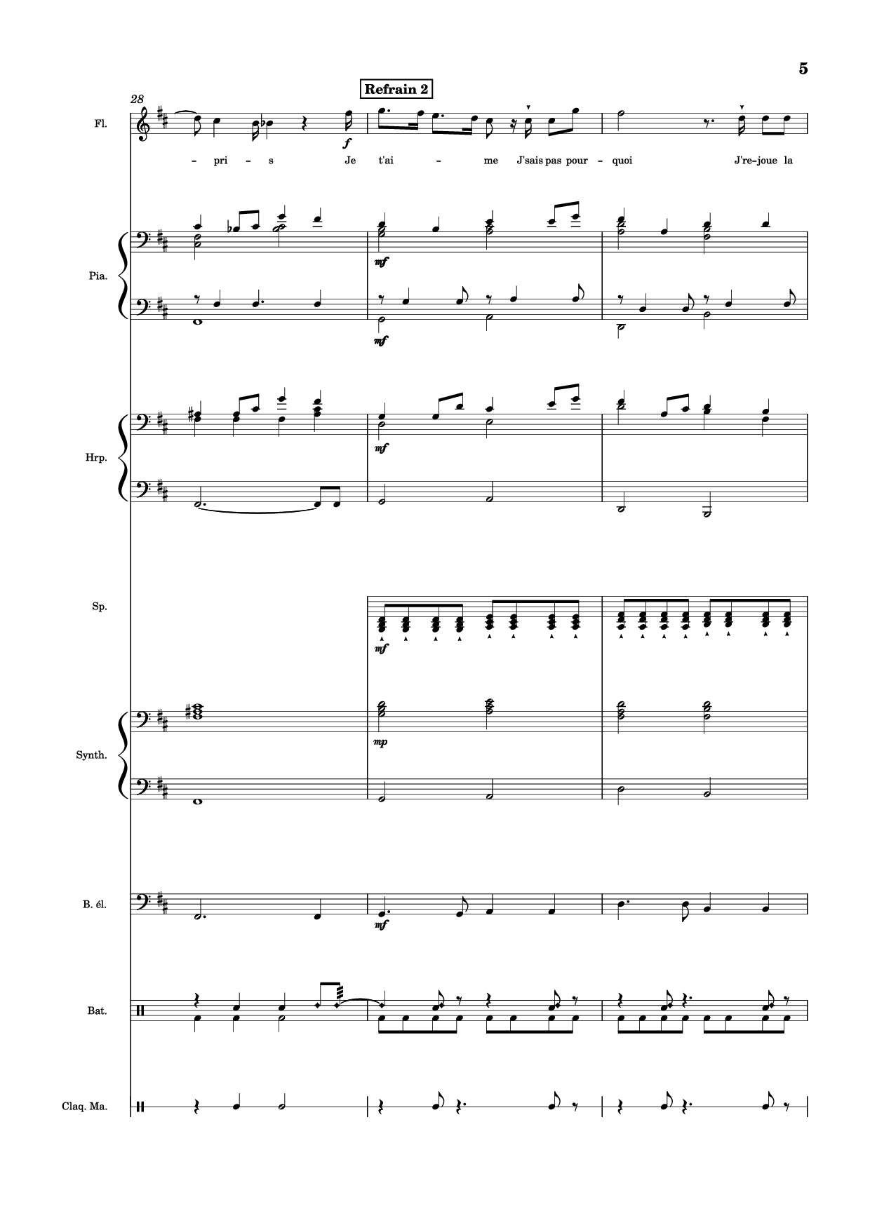 Trang 5 của Sheet nhạc PDF Piano Guitar Tab bài hát MON AMOUR Piano - Slimane