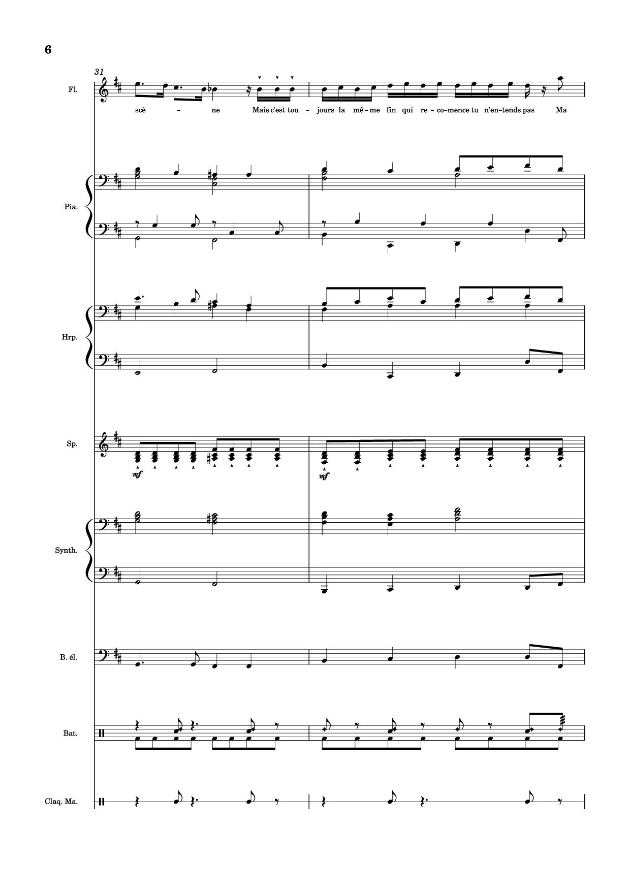 Trang 6 của Sheet nhạc PDF Piano Guitar Tab bài hát MON AMOUR Piano - Slimane