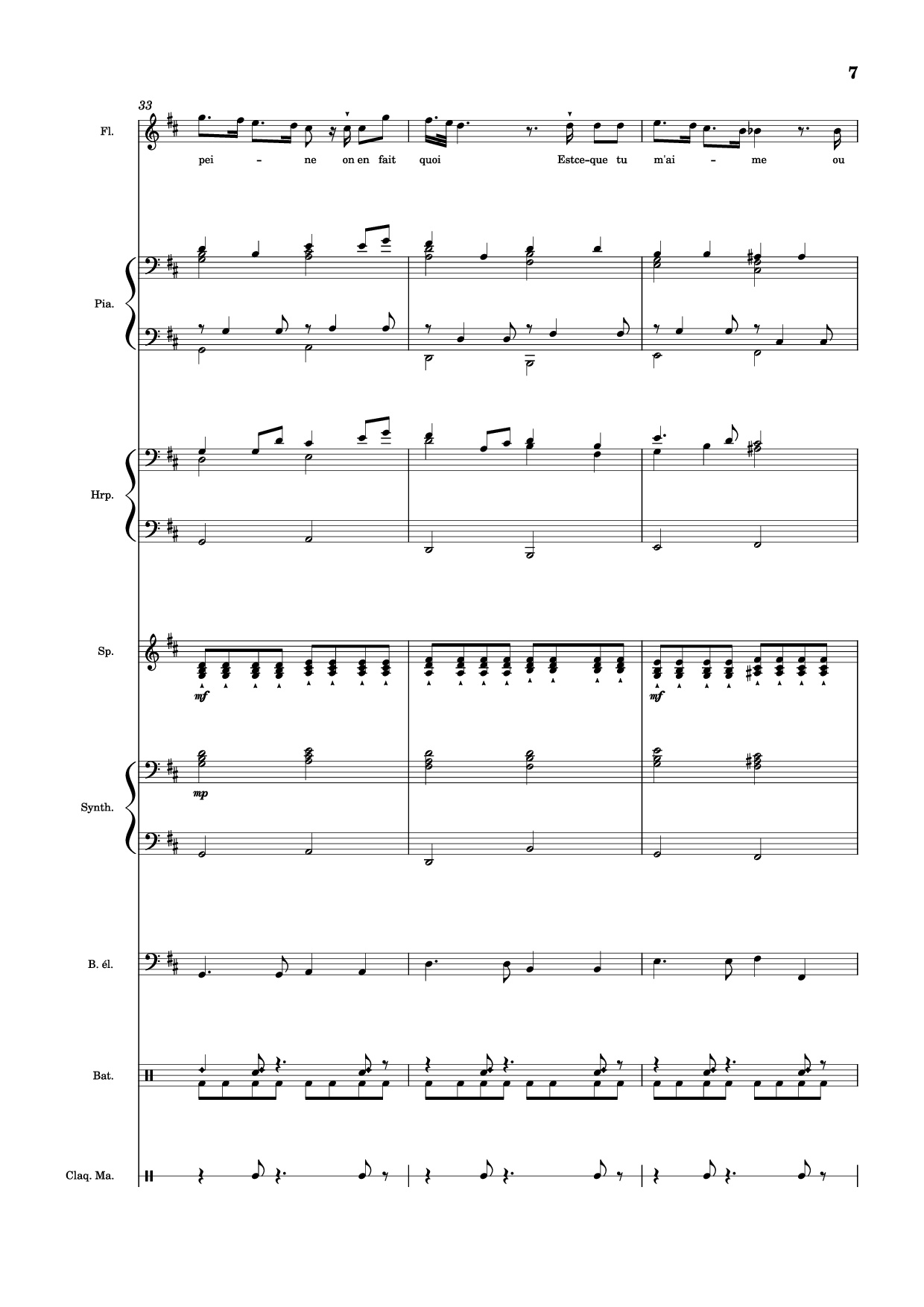 Trang 7 của Sheet nhạc PDF Piano Guitar Tab bài hát MON AMOUR Piano - Slimane