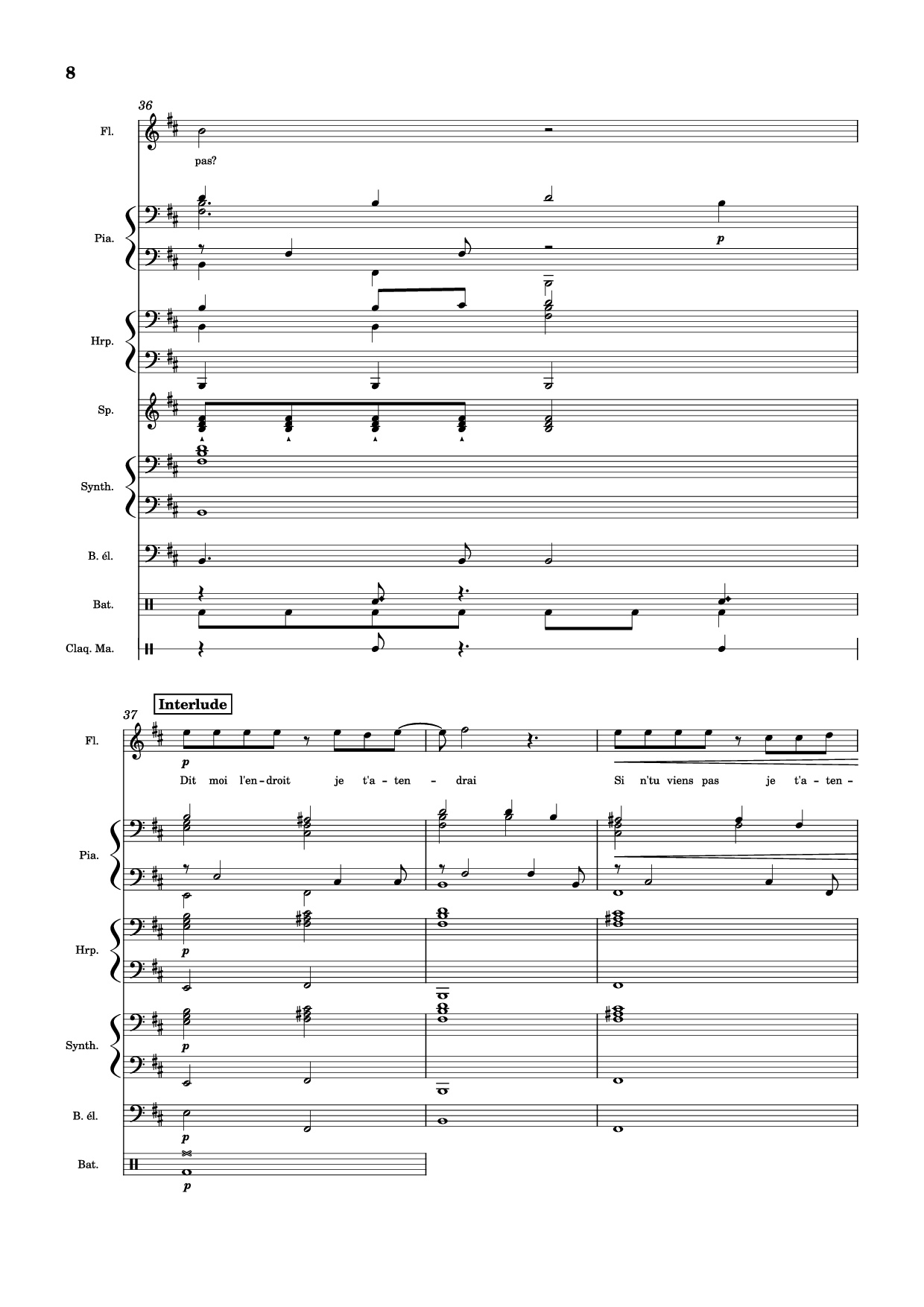 Trang 8 của Sheet nhạc PDF Piano Guitar Tab bài hát MON AMOUR Piano - Slimane