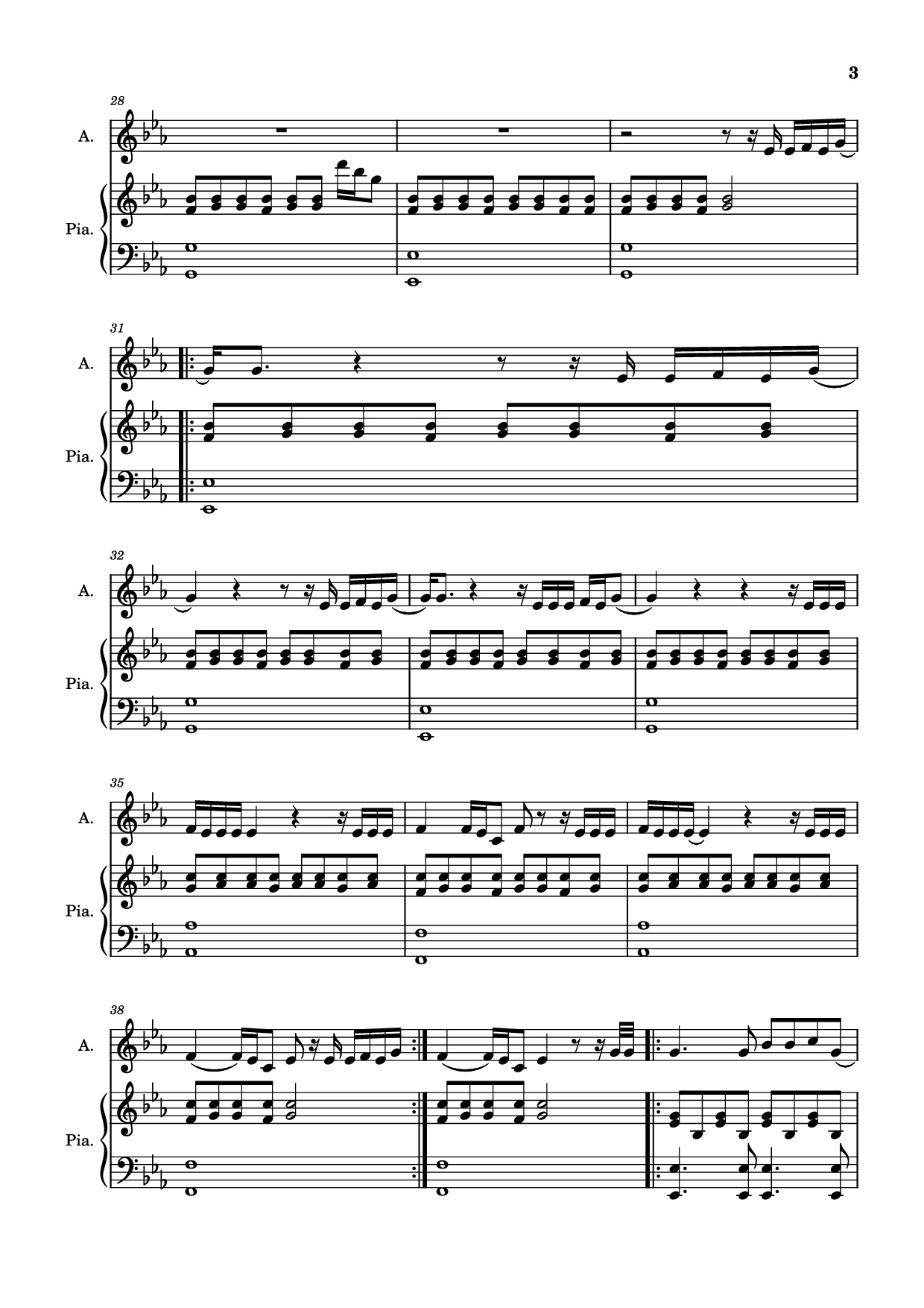 Trang 3 của Sheet nhạc PDF Piano bài hát Pop corn salé Piano - N. Poz