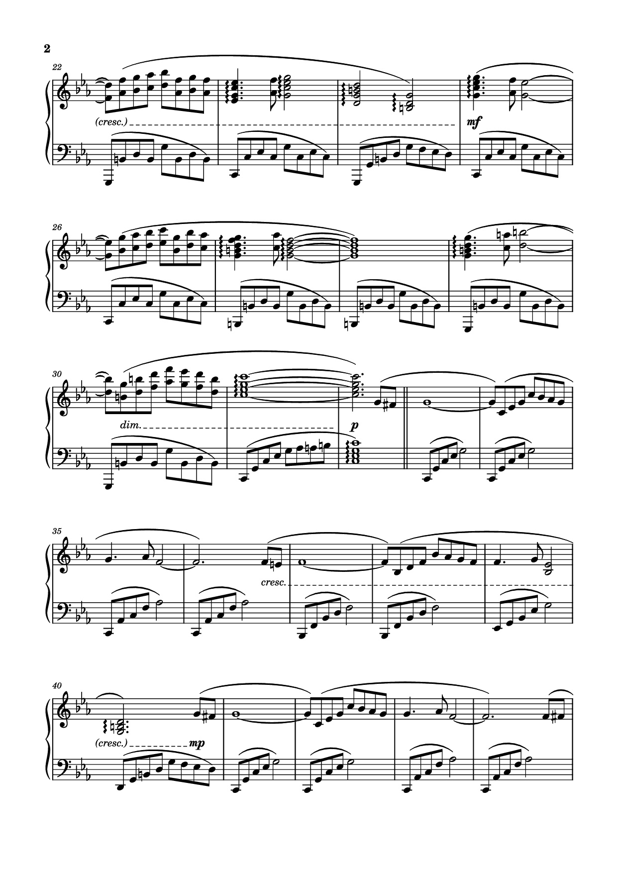 Trang 2 của Sheet nhạc PDF Piano bài hát Shadow of the Moon Piano - Masao Aichi