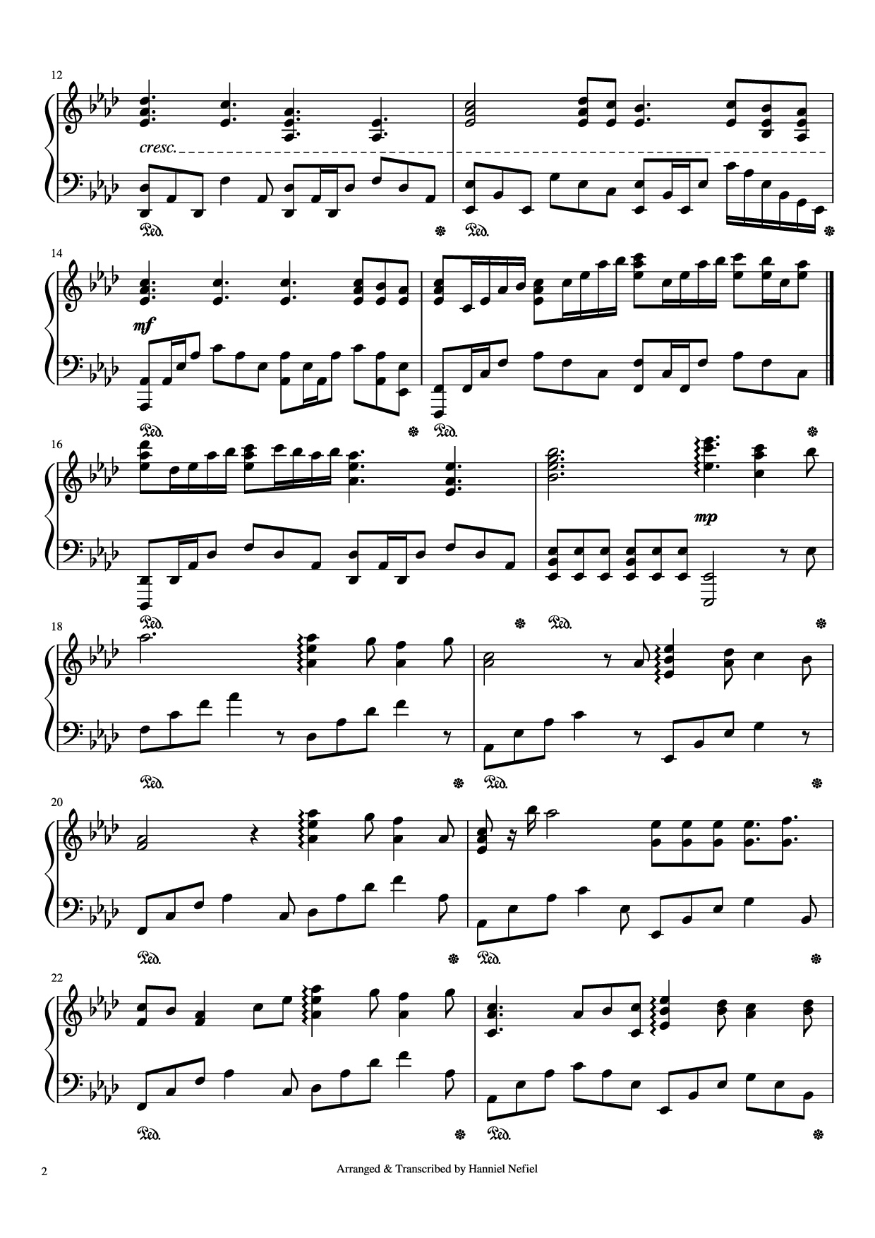 Trang 2 của Sheet nhạc PDF Piano bài hát Perfect Piano - Ed Sheeran