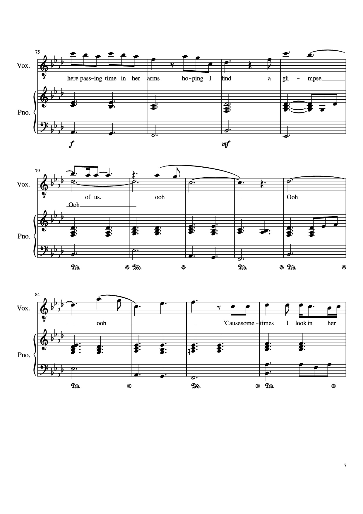 Trang 7 của Sheet nhạc PDF Piano bài hát Glimpse Of Us Piano - Joji arr. Daniel Almaraz