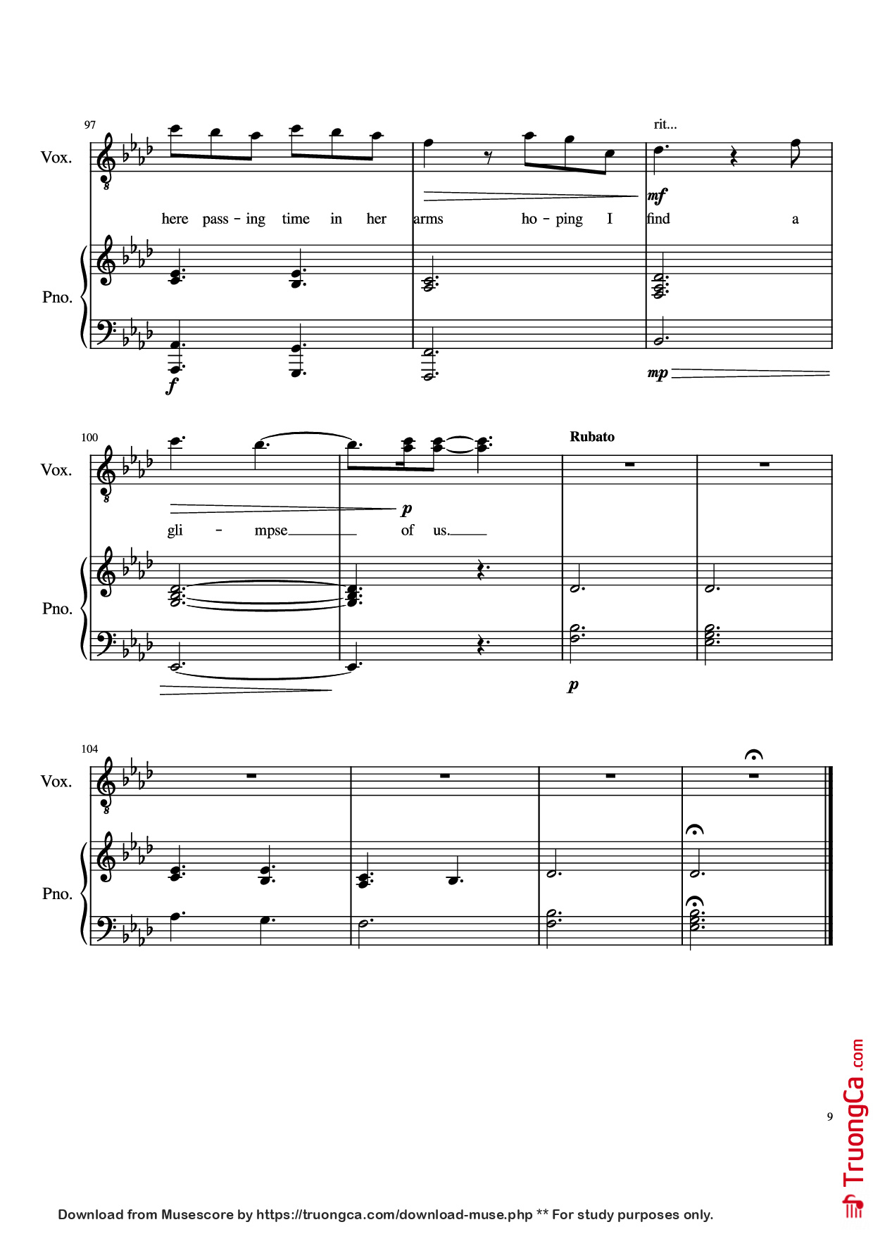 Trang 9 của Sheet nhạc PDF Piano bài hát Glimpse Of Us Piano - Joji arr. Daniel Almaraz
