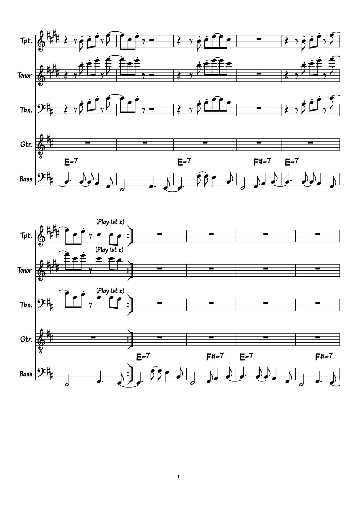 Trang 3 của Sheet nhạc PDF Guitar Tab bài hát Move On Up Guitar TAB - Curtis Mayfield