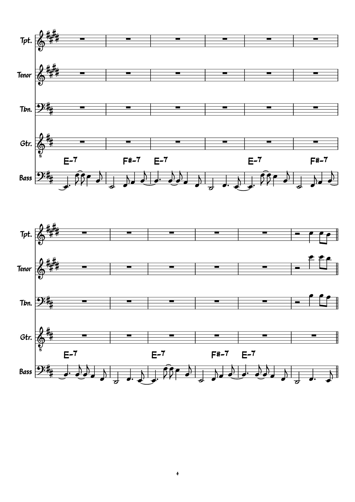 Trang 4 của Sheet nhạc PDF Guitar Tab bài hát Move On Up Guitar TAB - Curtis Mayfield