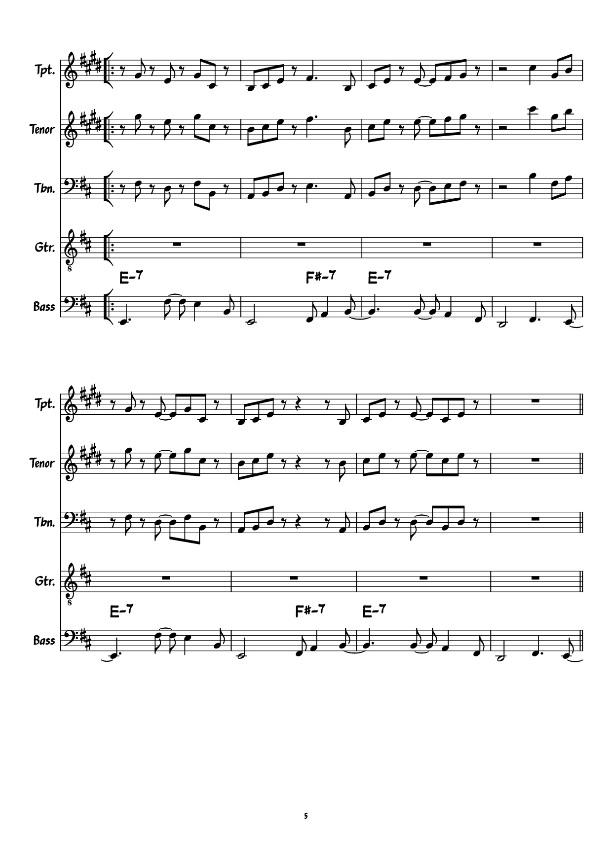 Trang 5 của Sheet nhạc PDF Guitar Tab bài hát Move On Up Guitar TAB - Curtis Mayfield