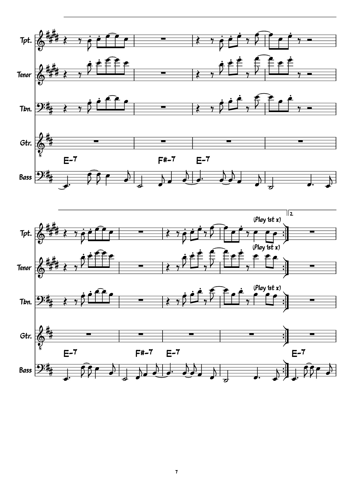 Trang 7 của Sheet nhạc PDF Guitar Tab bài hát Move On Up Guitar TAB - Curtis Mayfield