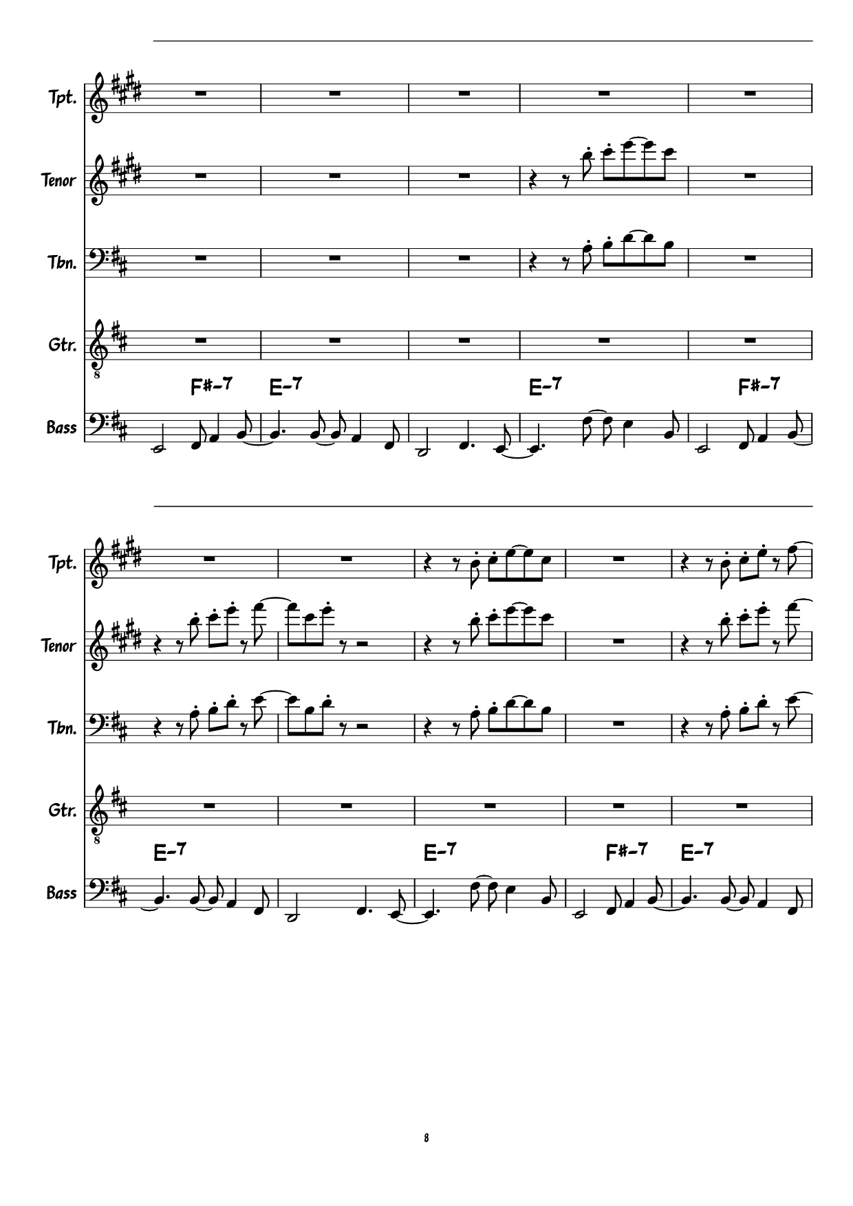 Trang 8 của Sheet nhạc PDF Guitar Tab bài hát Move On Up Guitar TAB - Curtis Mayfield
