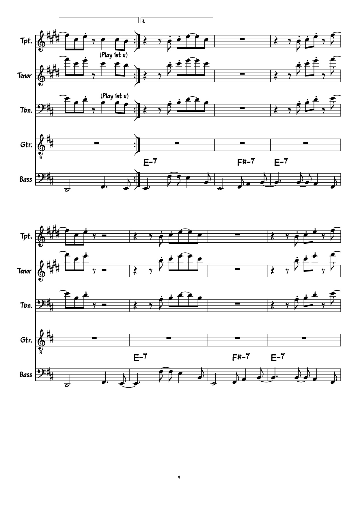 Trang 9 của Sheet nhạc PDF Guitar Tab bài hát Move On Up Guitar TAB - Curtis Mayfield
