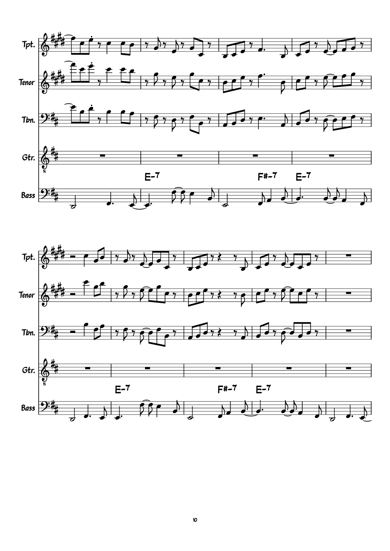 Trang 10 của Sheet nhạc PDF Guitar Tab bài hát Move On Up Guitar TAB - Curtis Mayfield