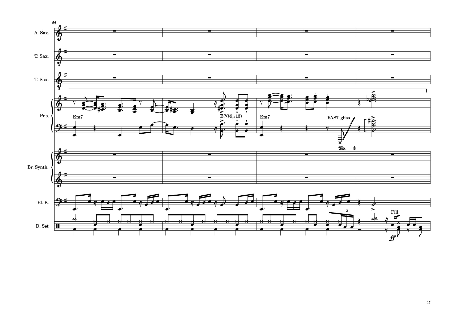 Trang 15 của Sheet nhạc PDF Piano Guitar Tab bài hát 176th Street Piano - Transcribed by