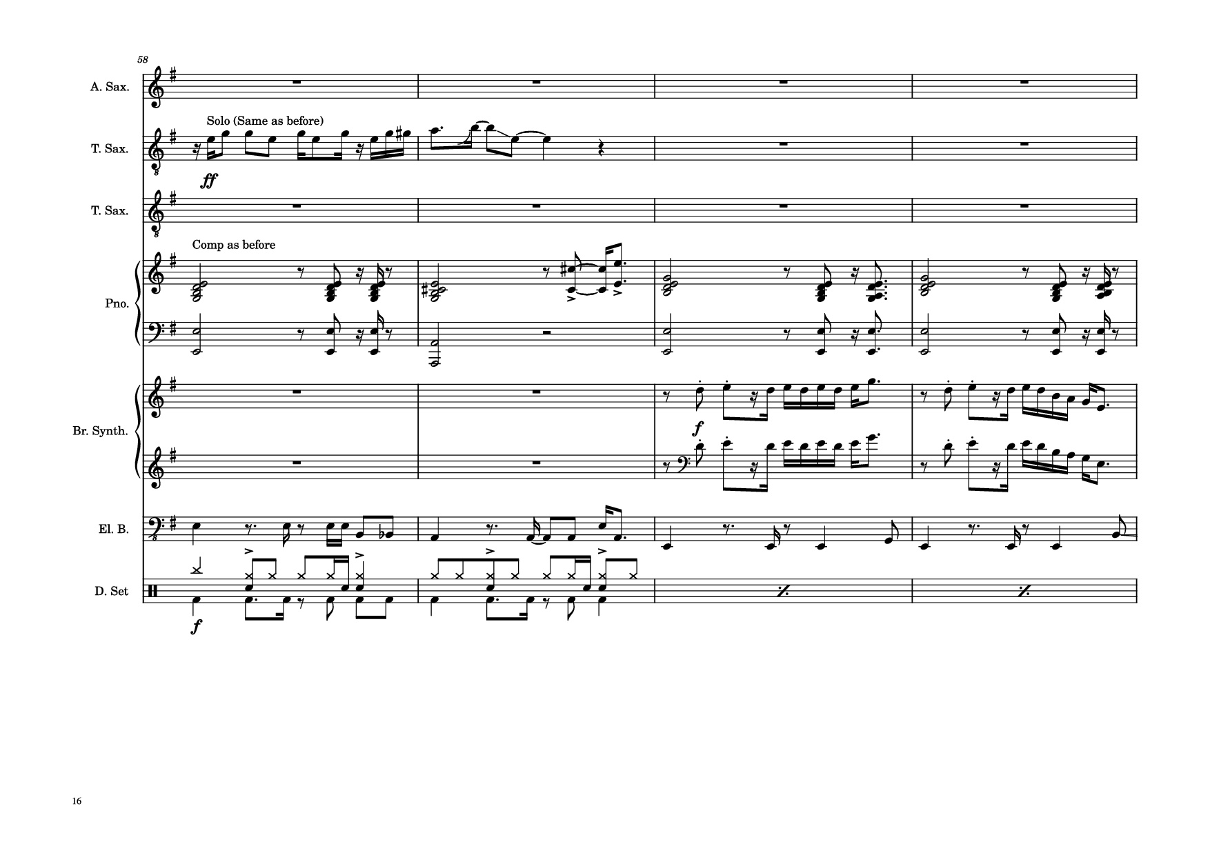 Trang 16 của Sheet nhạc PDF Piano Guitar Tab bài hát 176th Street Piano - Transcribed by